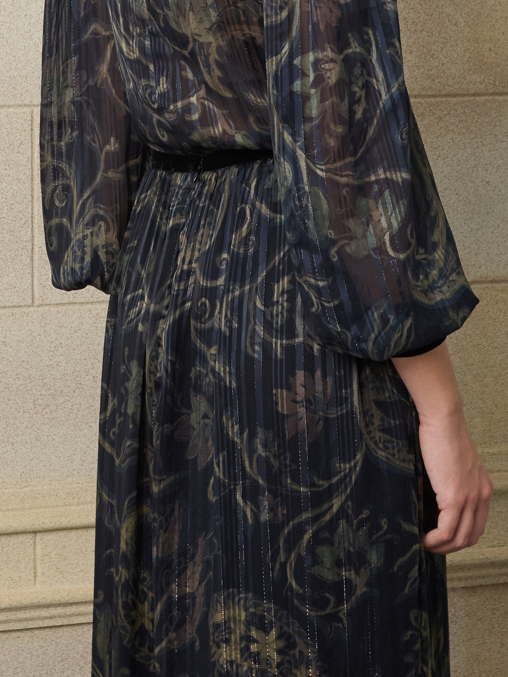 Falda unique larga estampado cachemir azul