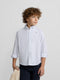 Camisa sport oxford kids blanca raya fina navy