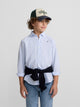 Light blue stripe oxford kids sport shirt