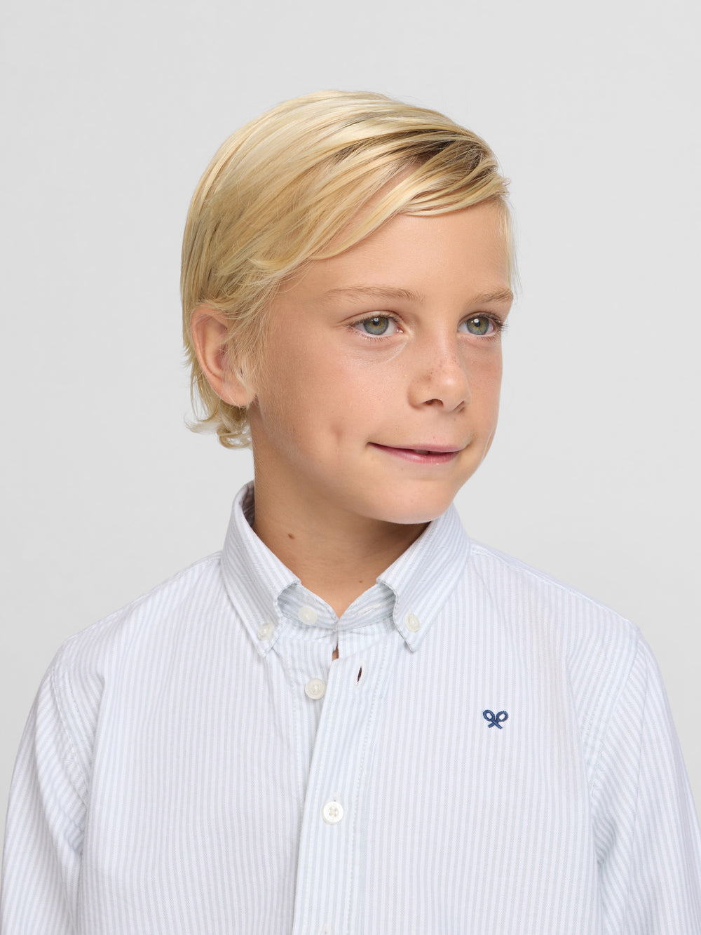 Camisa sport kids oxford raqueta rayas verde