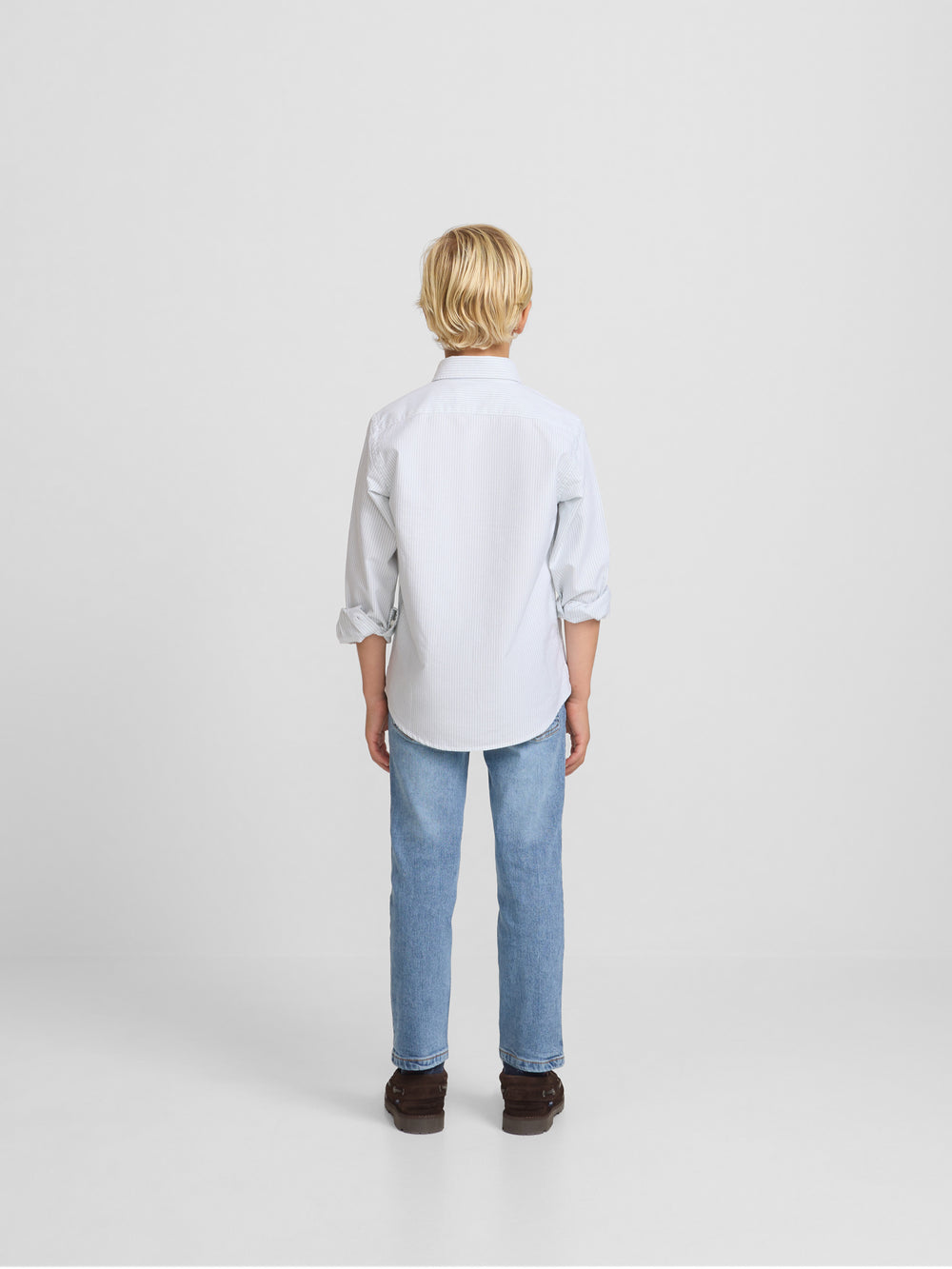 Camisa sport kids oxford raqueta rayas verde