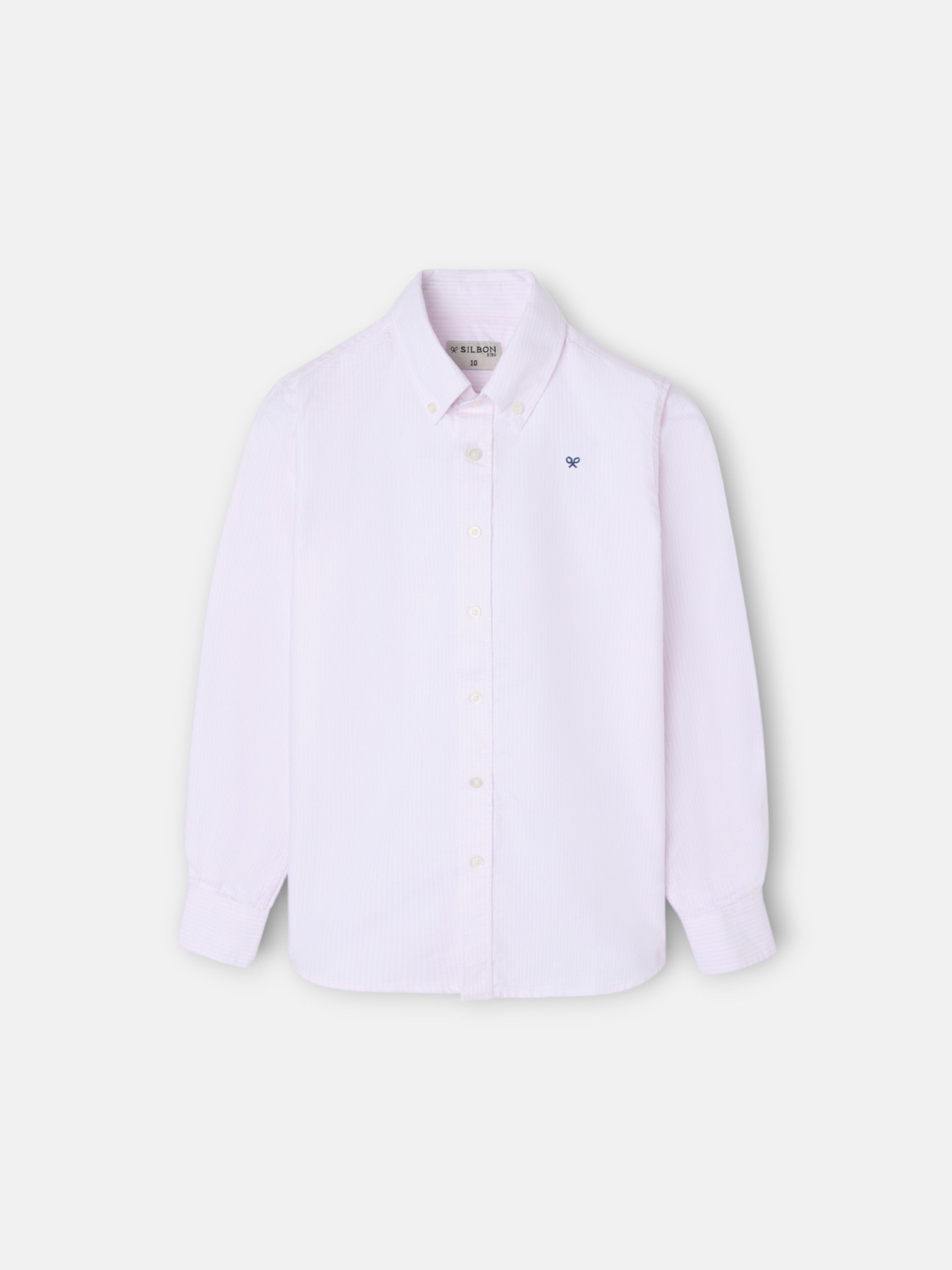 T-shirt de sport enfant Oxford à rayures raquettes rose