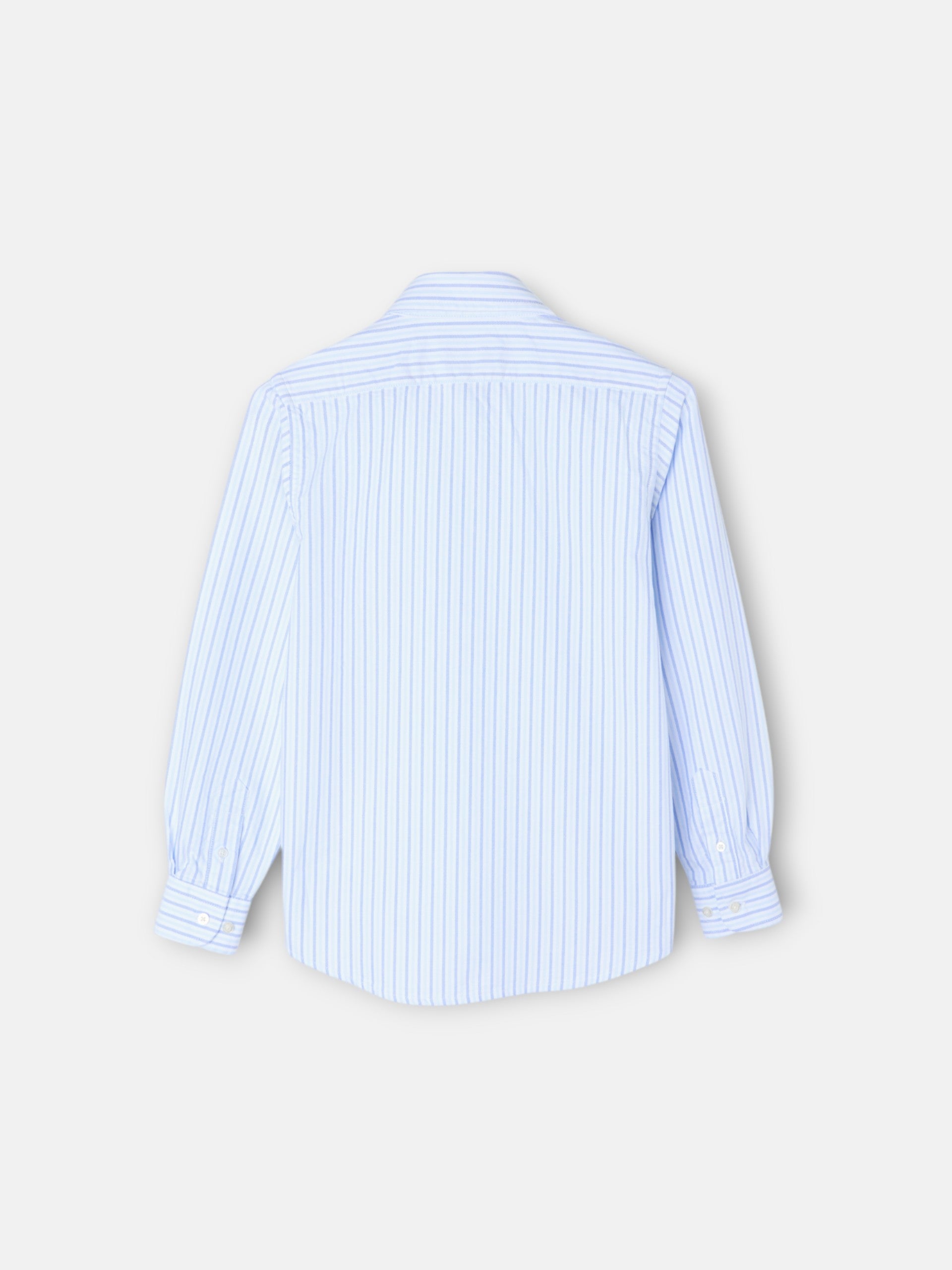 Camisa desportiva para criança oxford riscas azul navy