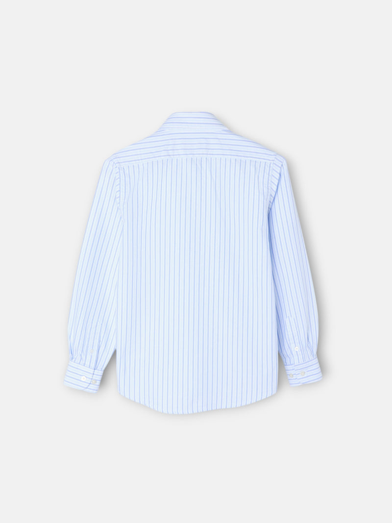 Camisa sport kids oxford rayas azul navy