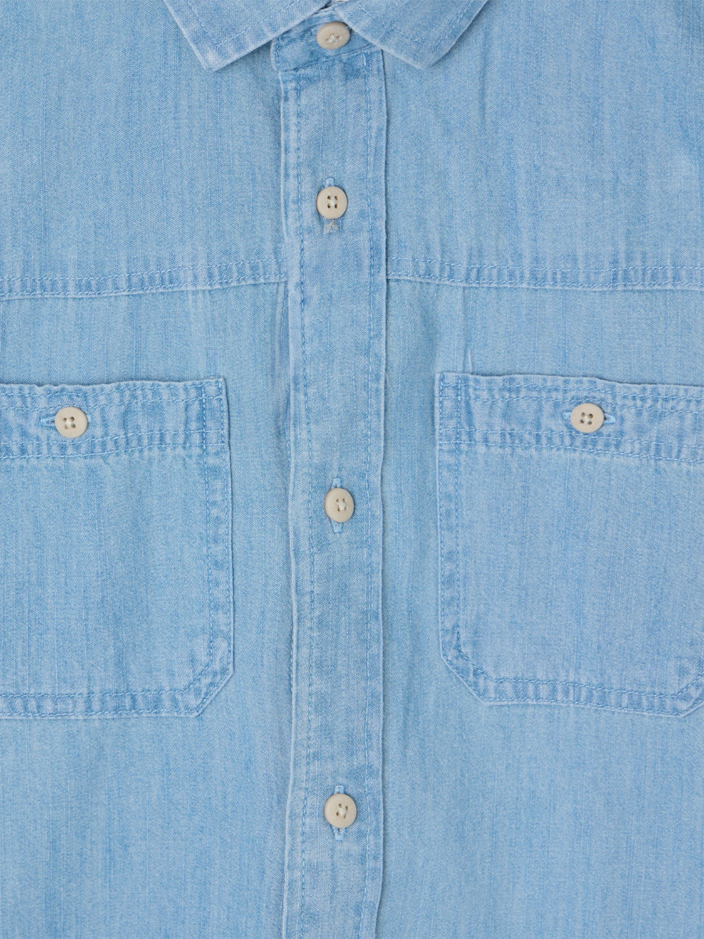 Camisa sport kids denim bolsillos azul claro