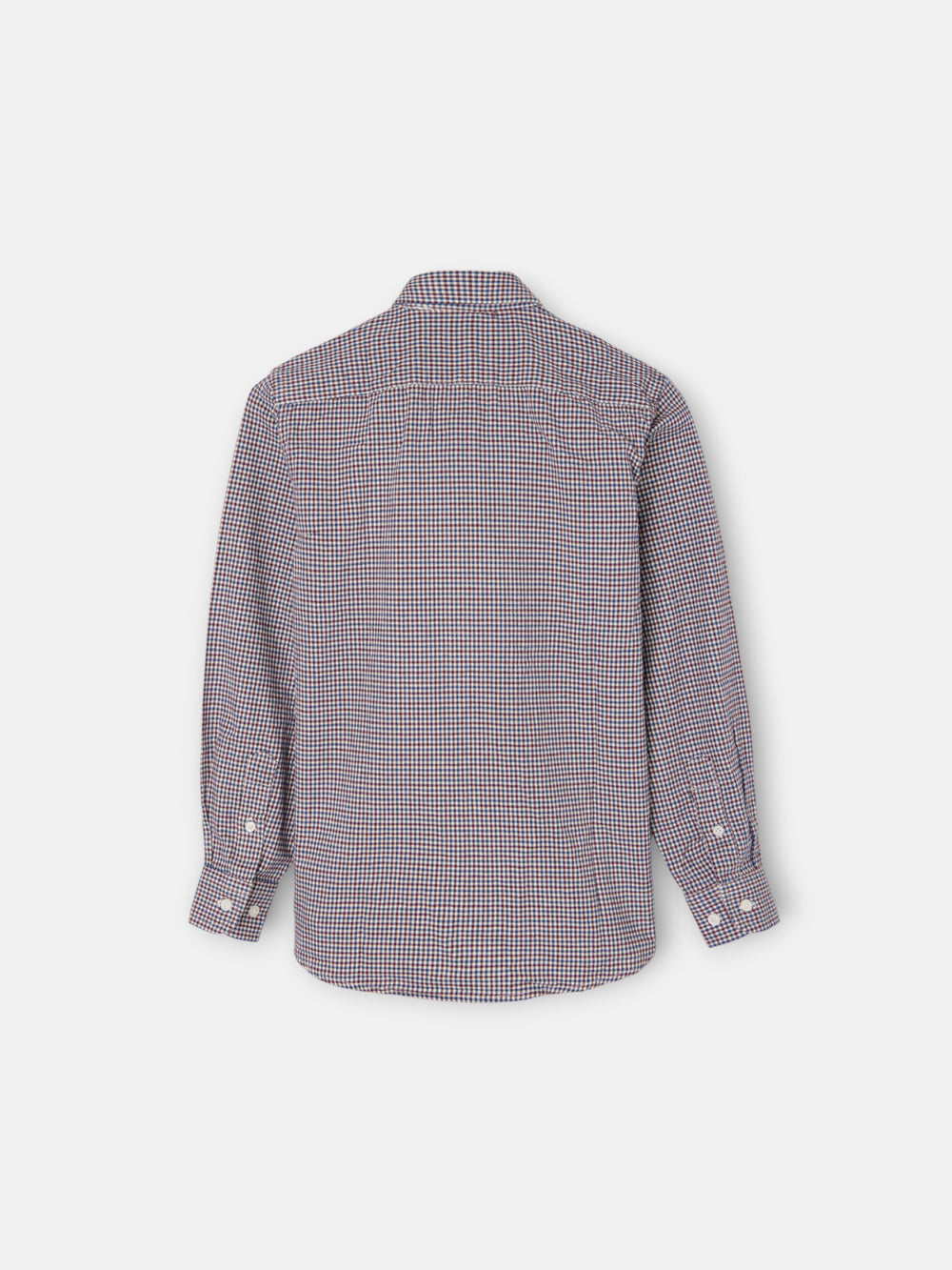 Camisa sport kids warm cuadrito bicolor burdeos marino