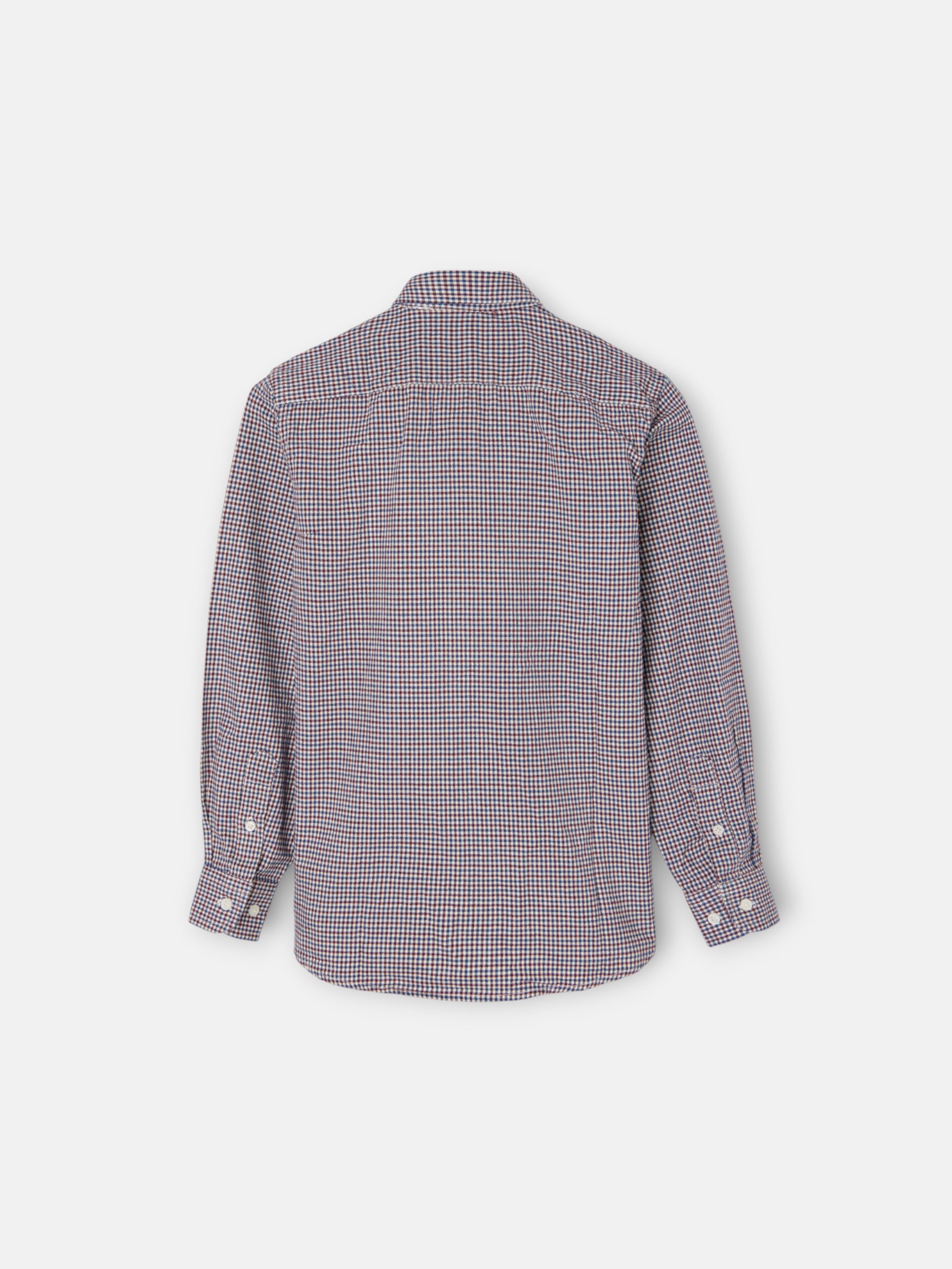 Camisa sport kids warm cuadrito bicolor burdeos marino