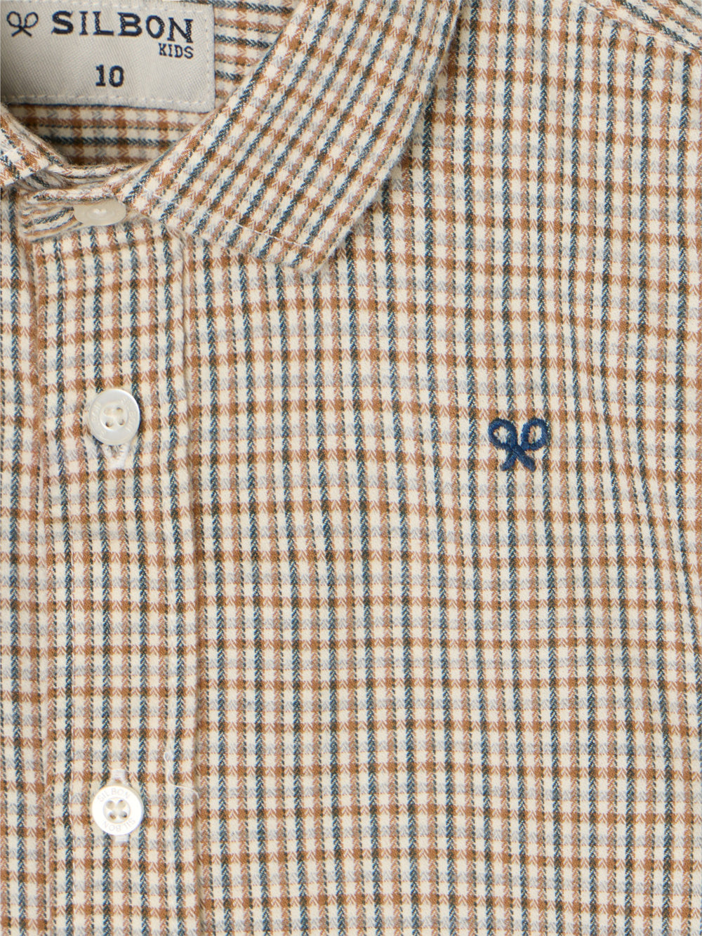 Camisa sport kids warm cuadrito bicolor verde mostaza