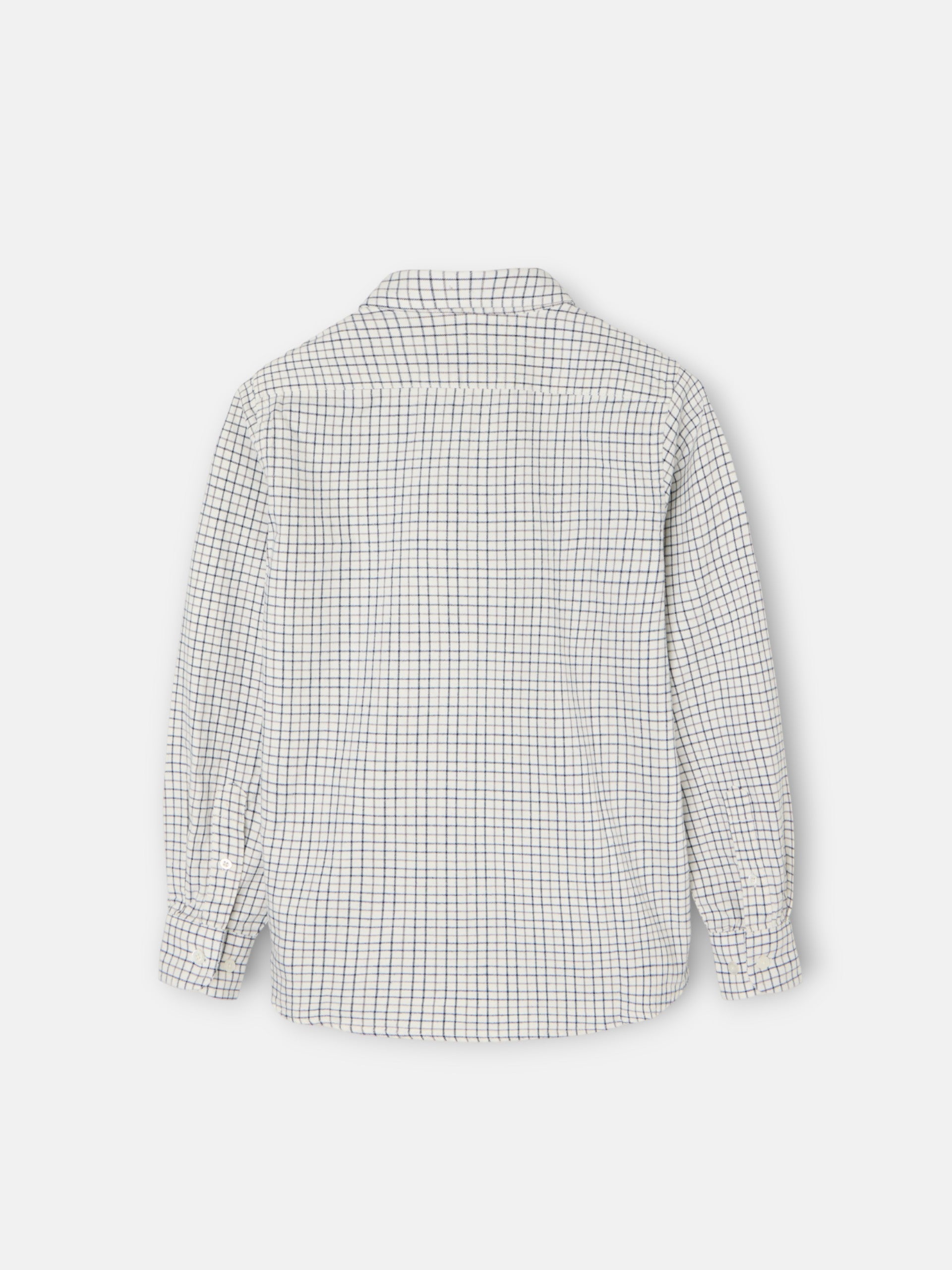 Camisa desportiva para criança aos quadrados bicolor azul-marinho e cinzento