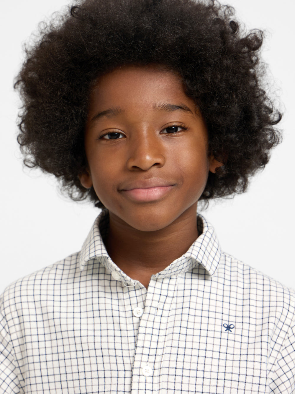 Camisa sport kids warm cuadro bicolor marino gris