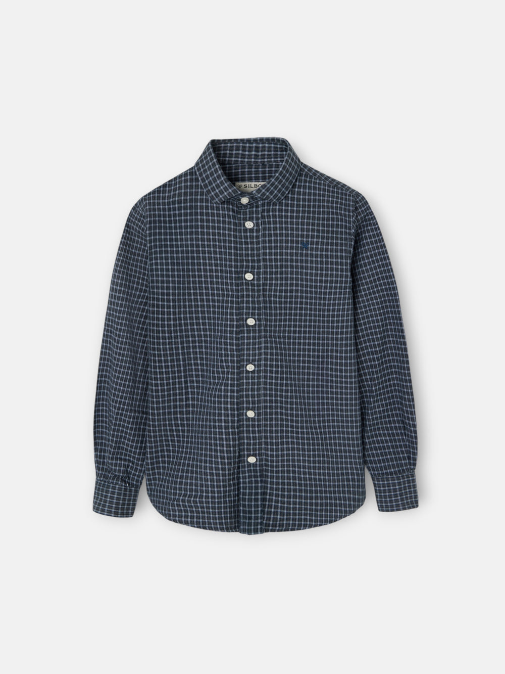 Camisa sport kids warm cuadro dark navy