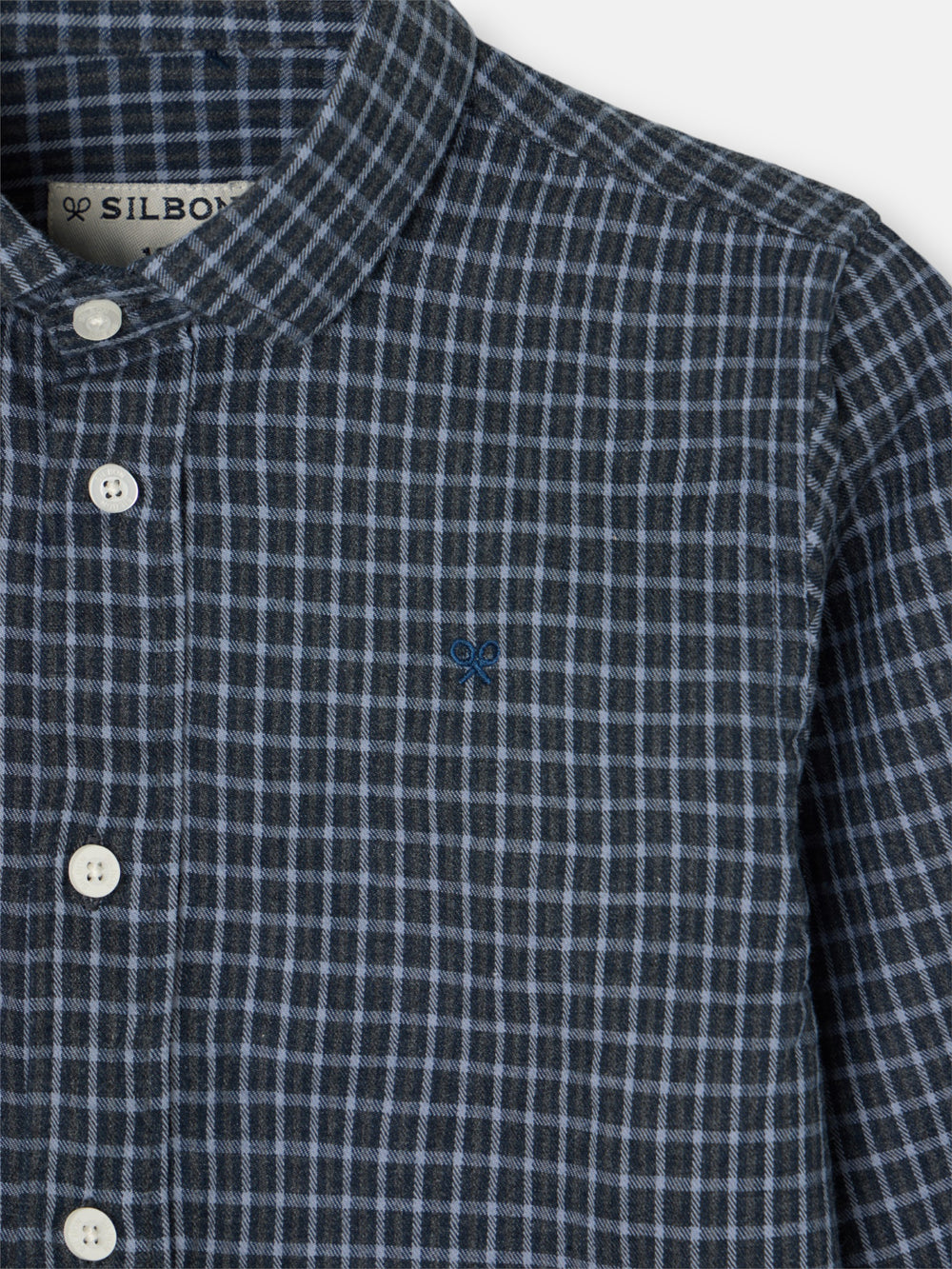 Camisa sport kids warm cuadro dark navy