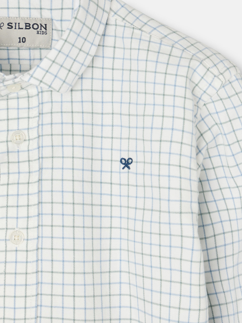 Camisa sport kids warm cuadro hunter azul verde