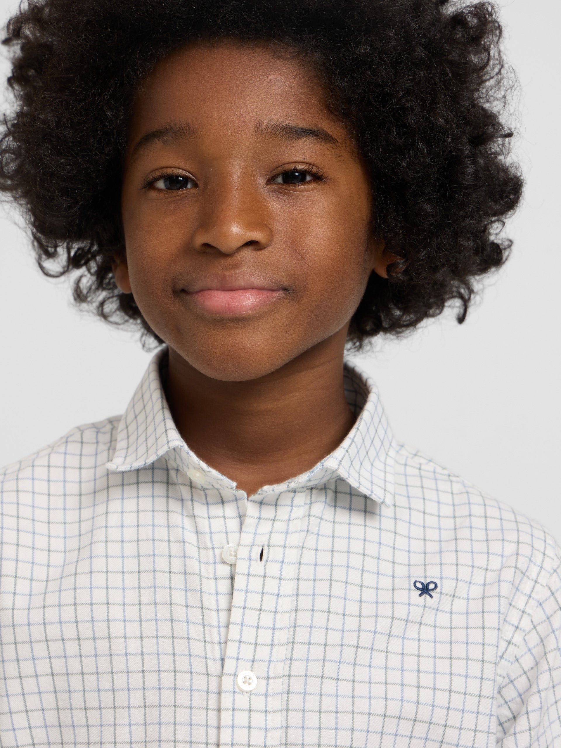 Camisa sport kids warm cuadro hunter azul verde