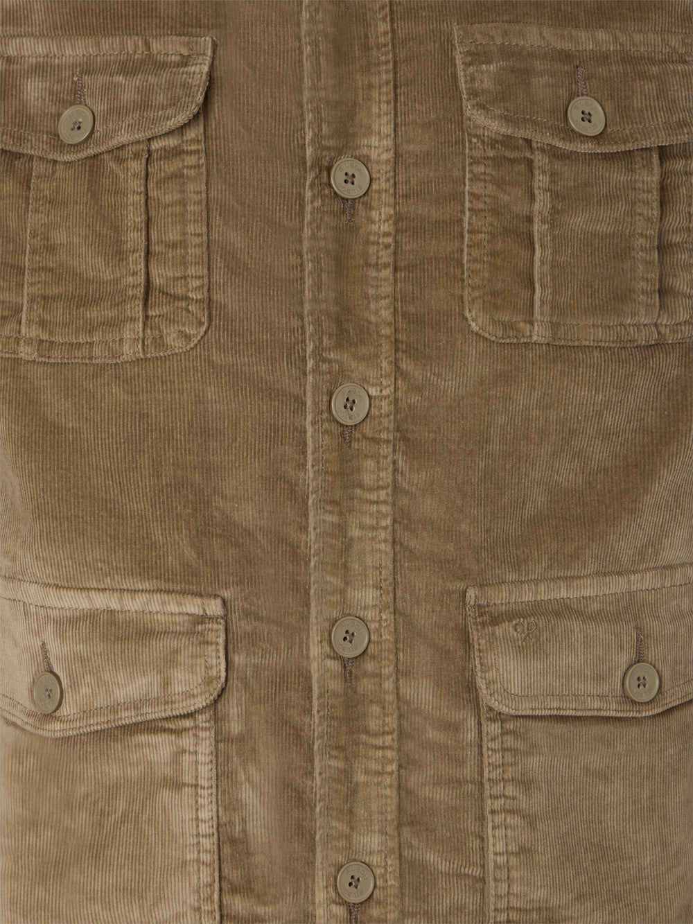 Khaki corduroy jacket with pockets