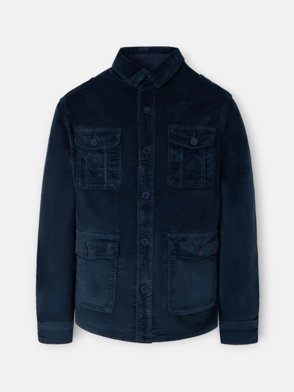 navy blue corduroy jacket with pockets
