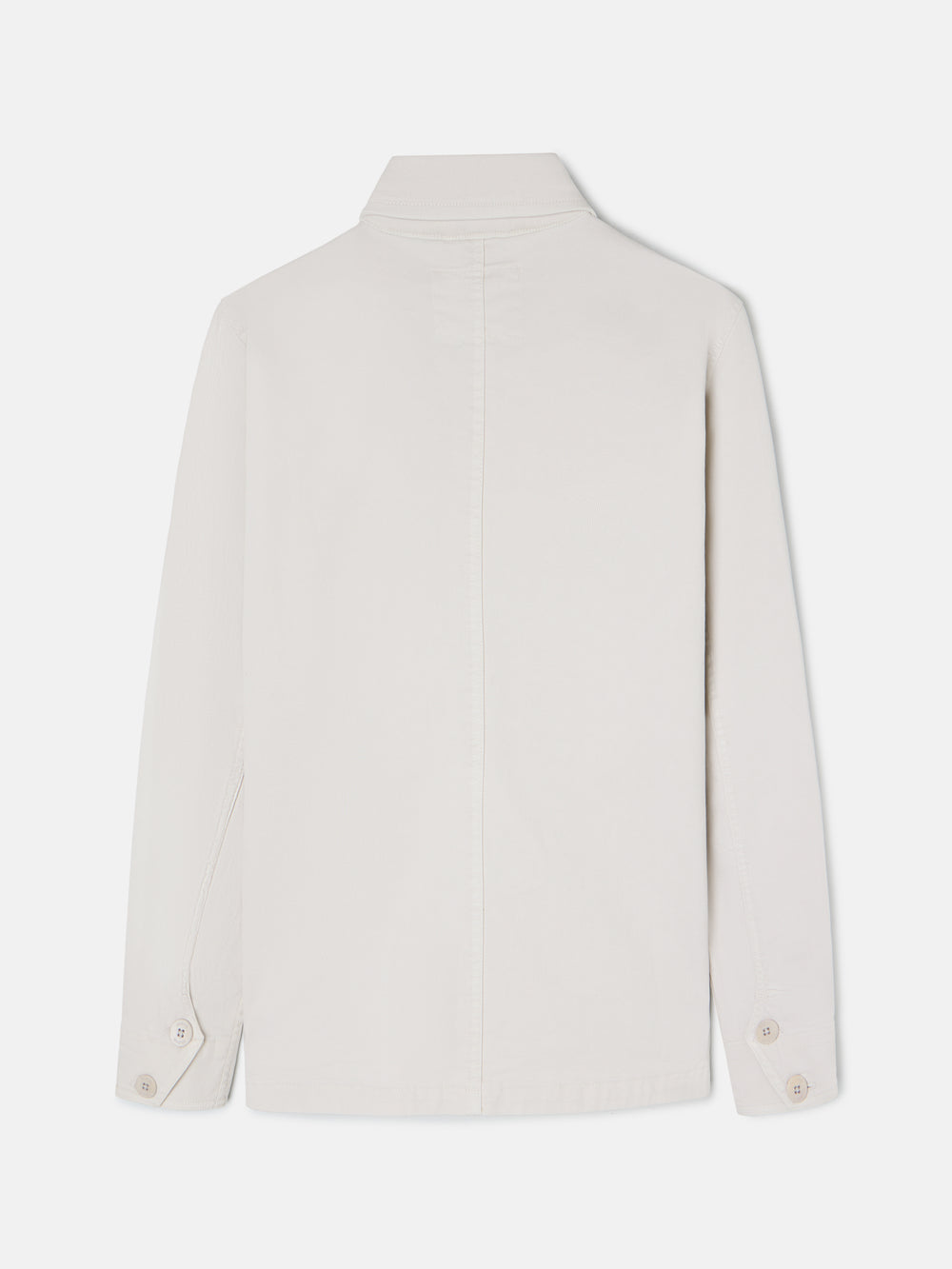 Beige button-pocket overshirt