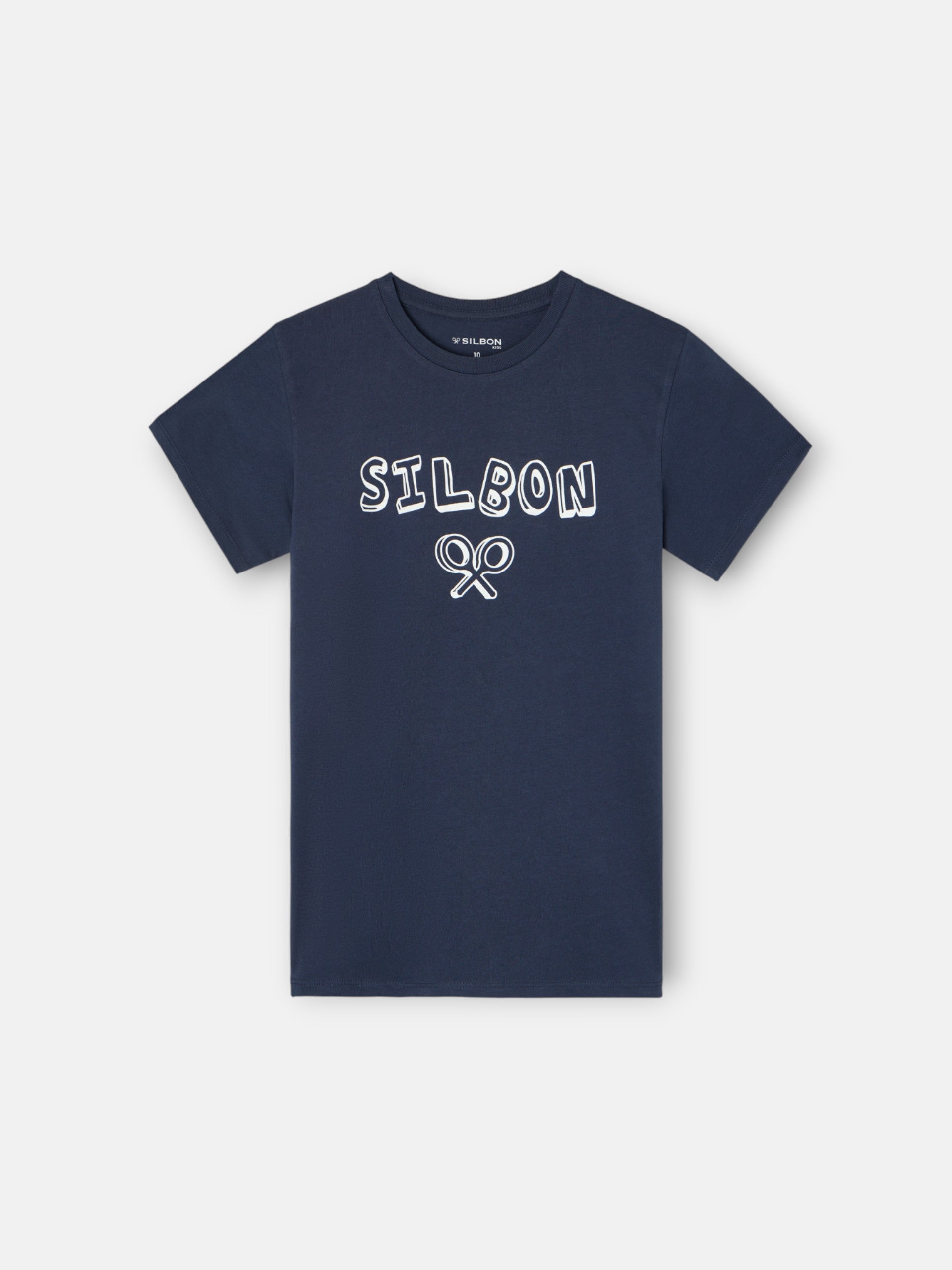 Navy blue multicolor letter kids t-shirt