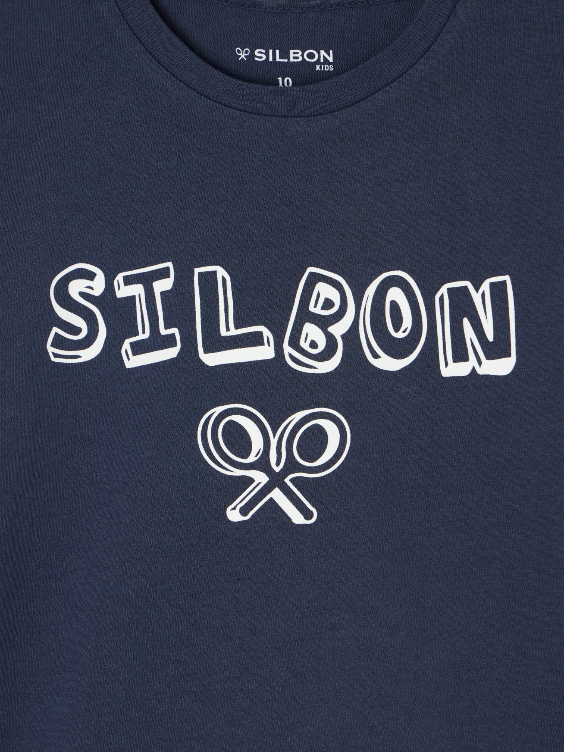 Navy blue multicolor letter kids t-shirt