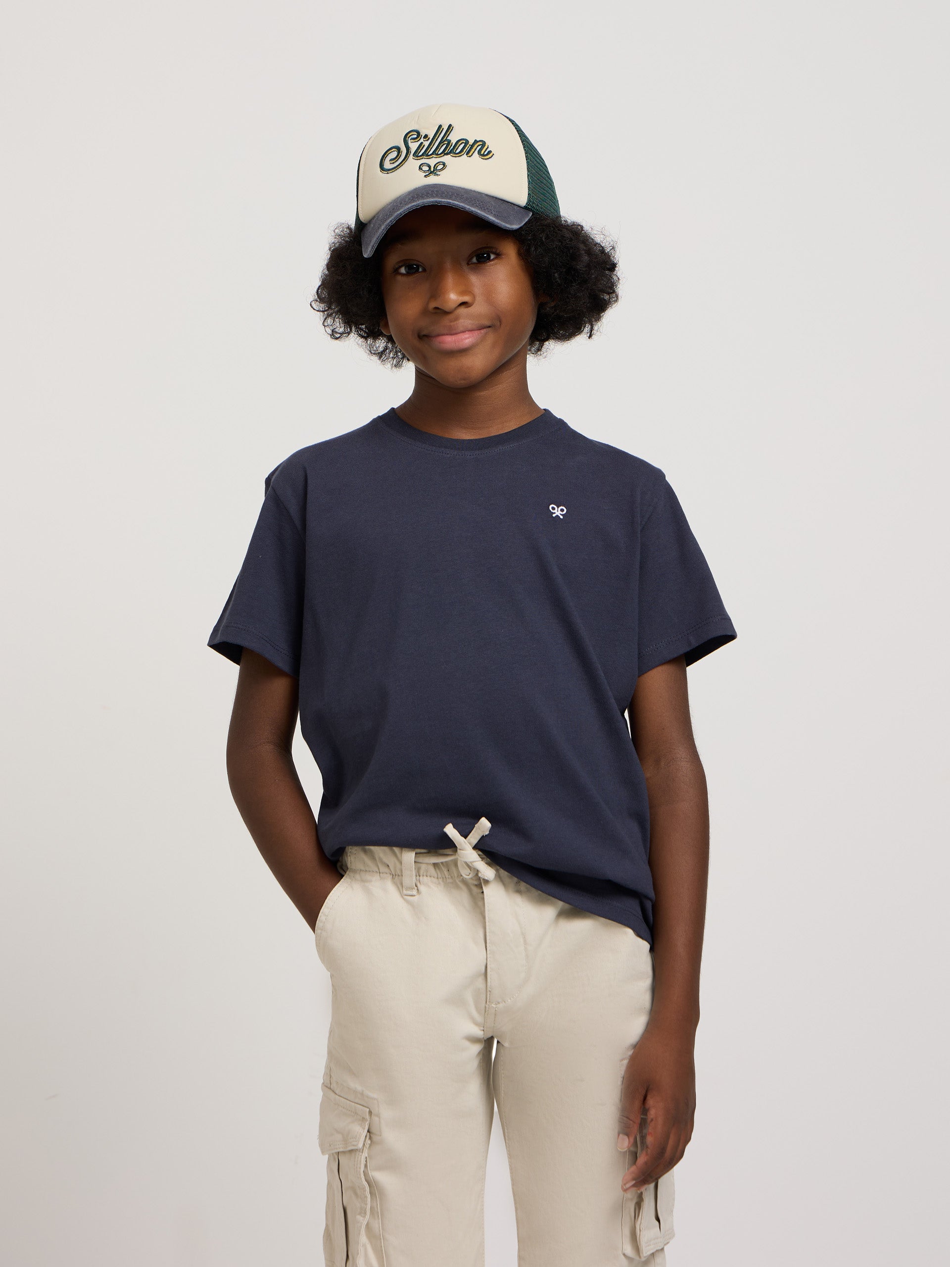 Kids mountain navy blue t-shirt