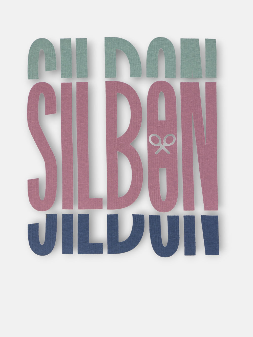 White tricolor letter kids T-shirt