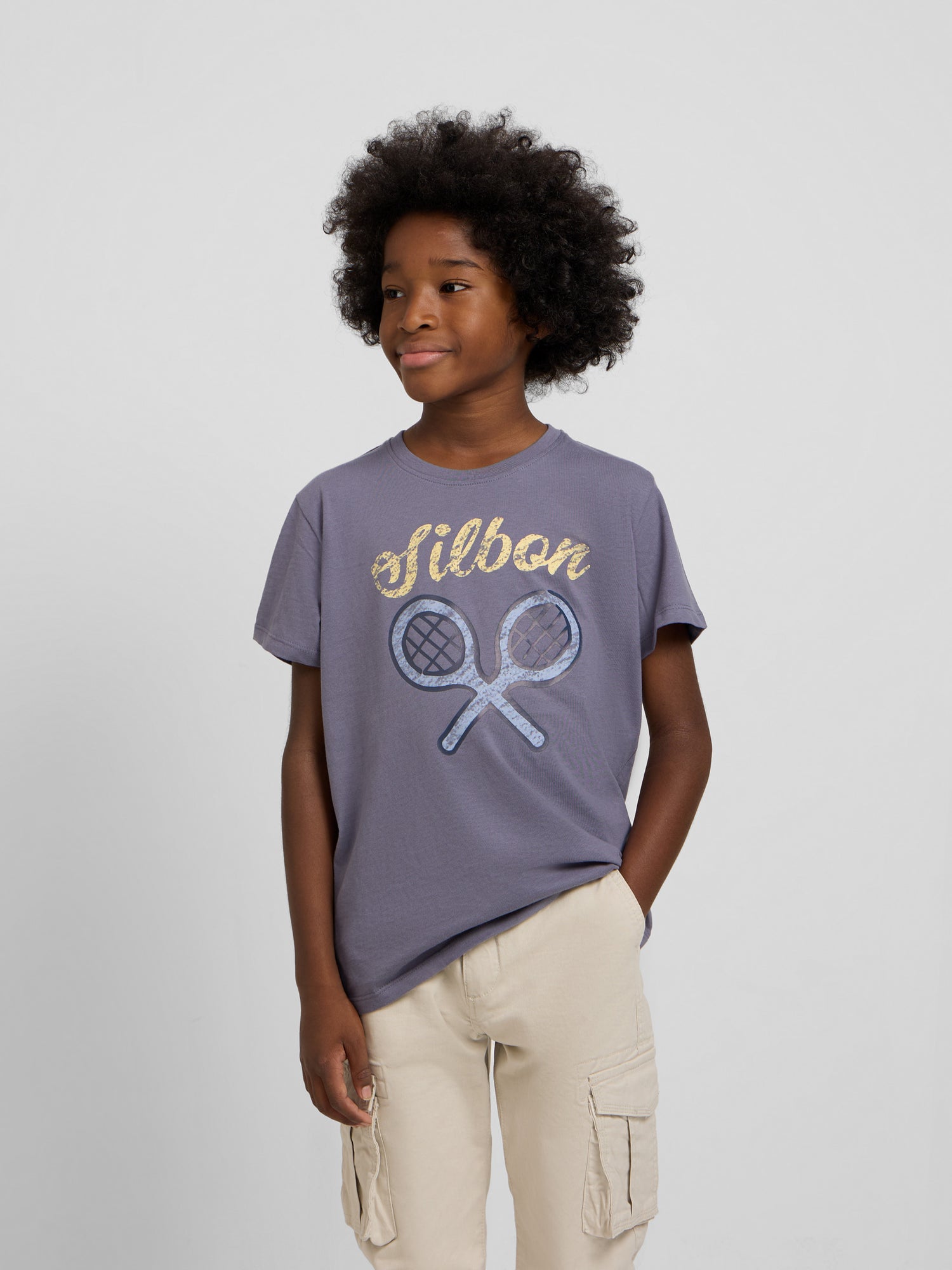 Camiseta kids logo raqueta azul