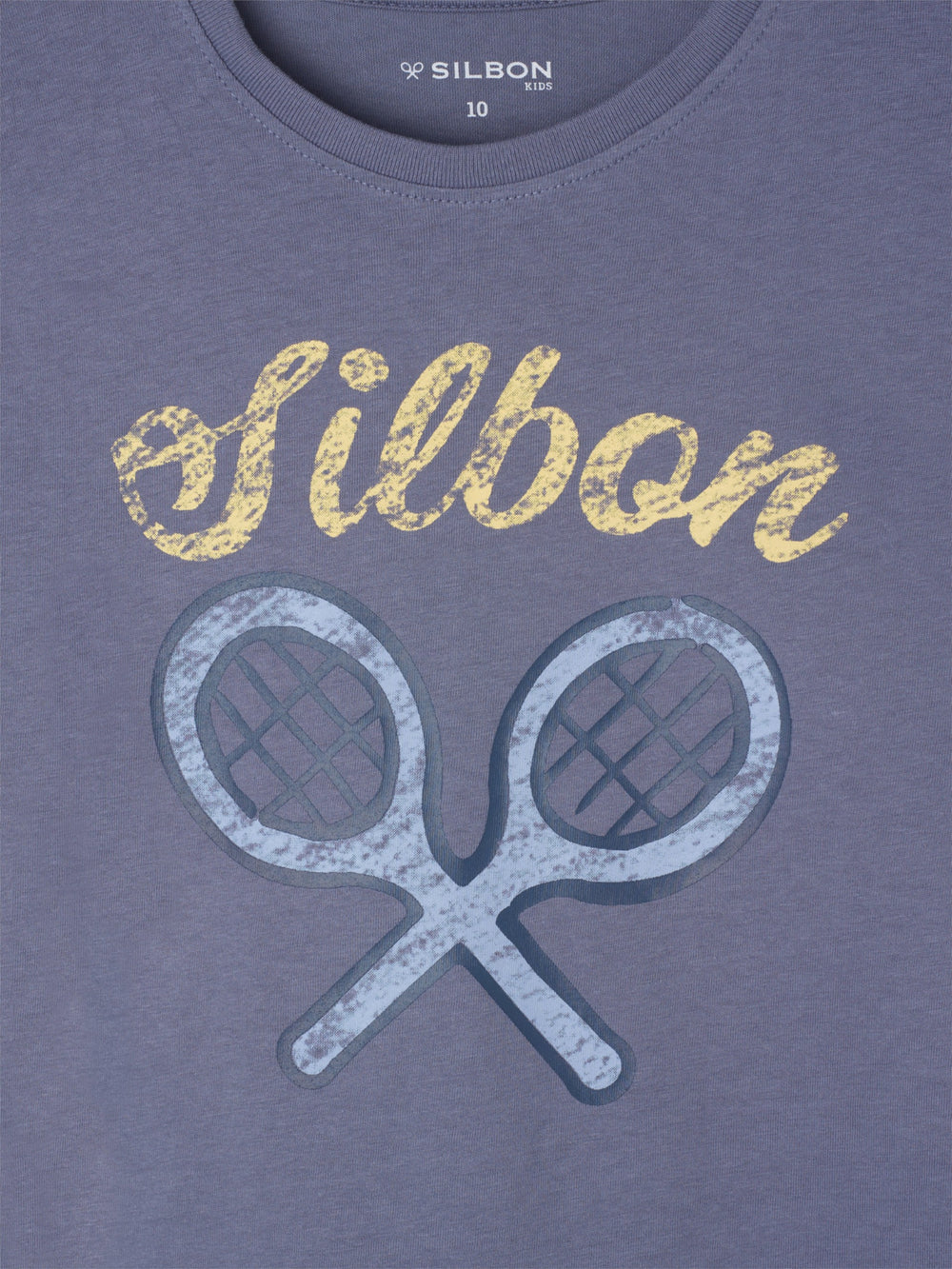 Kids' blue racket logo T-shirt