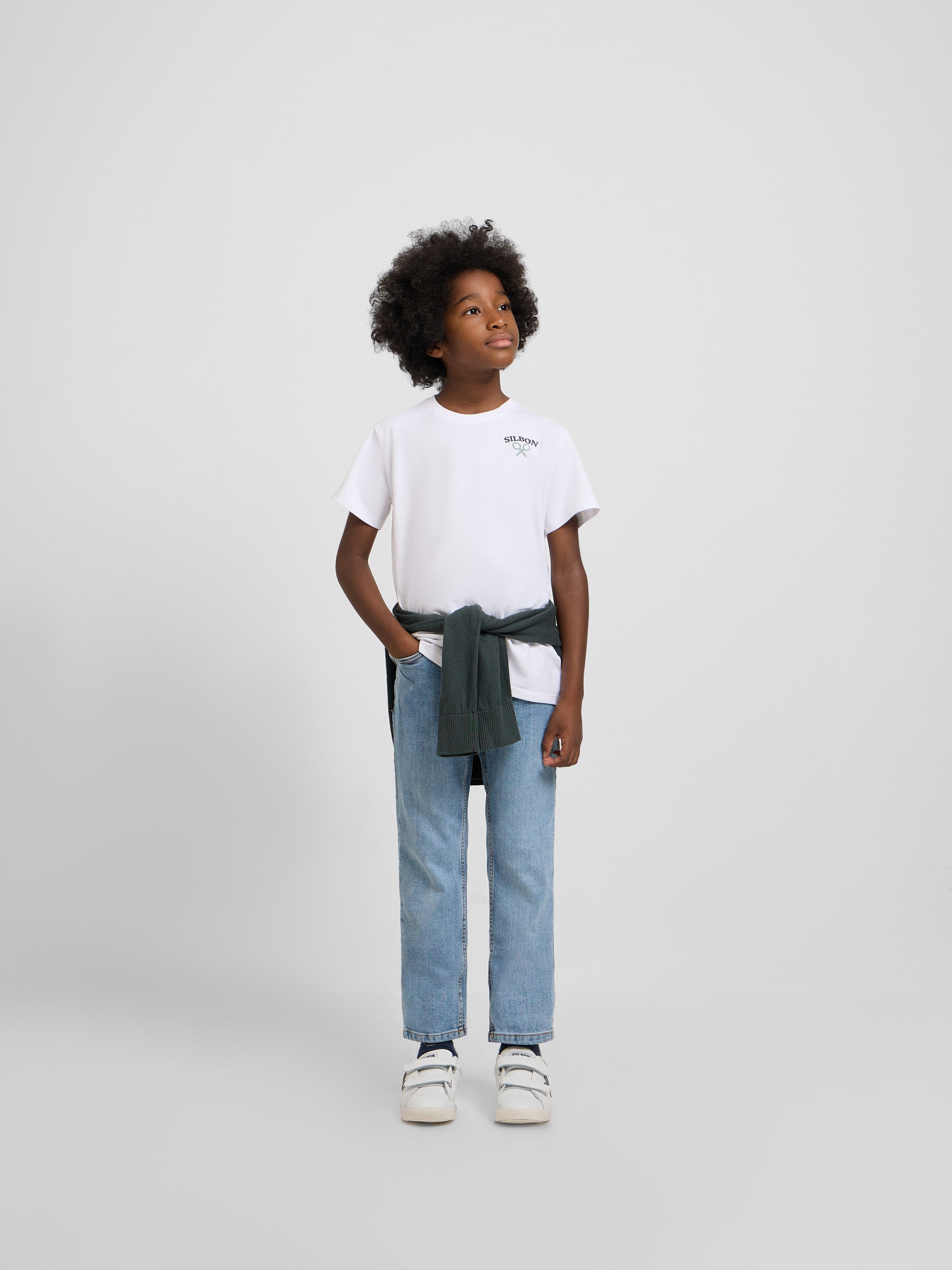 White kids picture t-shirt