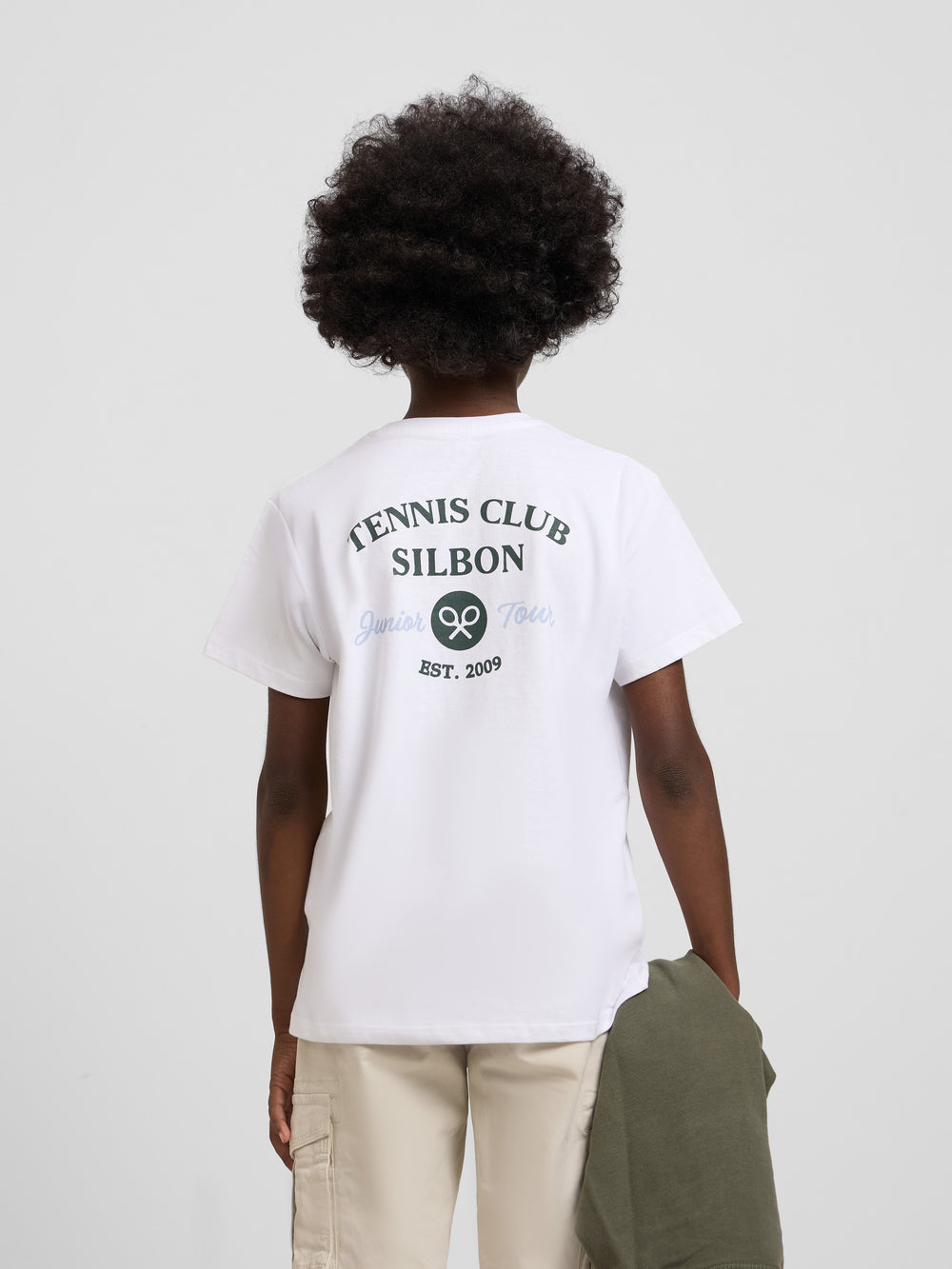 White kids tennis club t-shirt