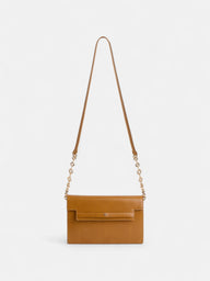 Bolsa de aba em pele camel