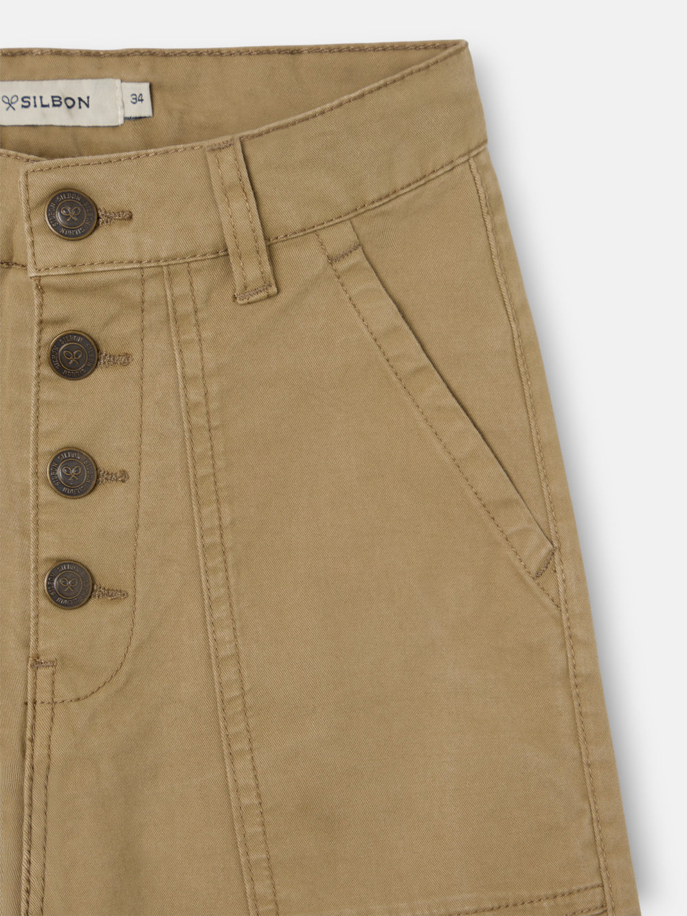 Calças cargo bege