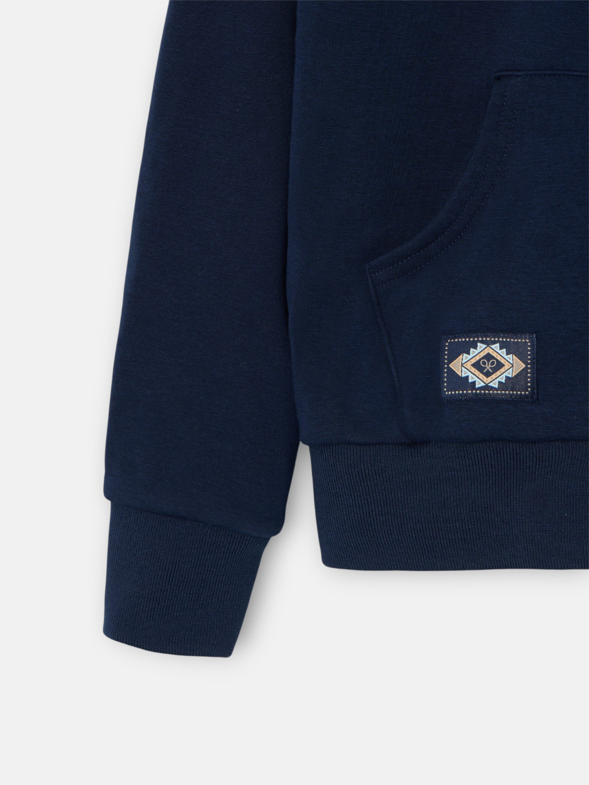 Polar fleece para crianças canguru azul-marinho