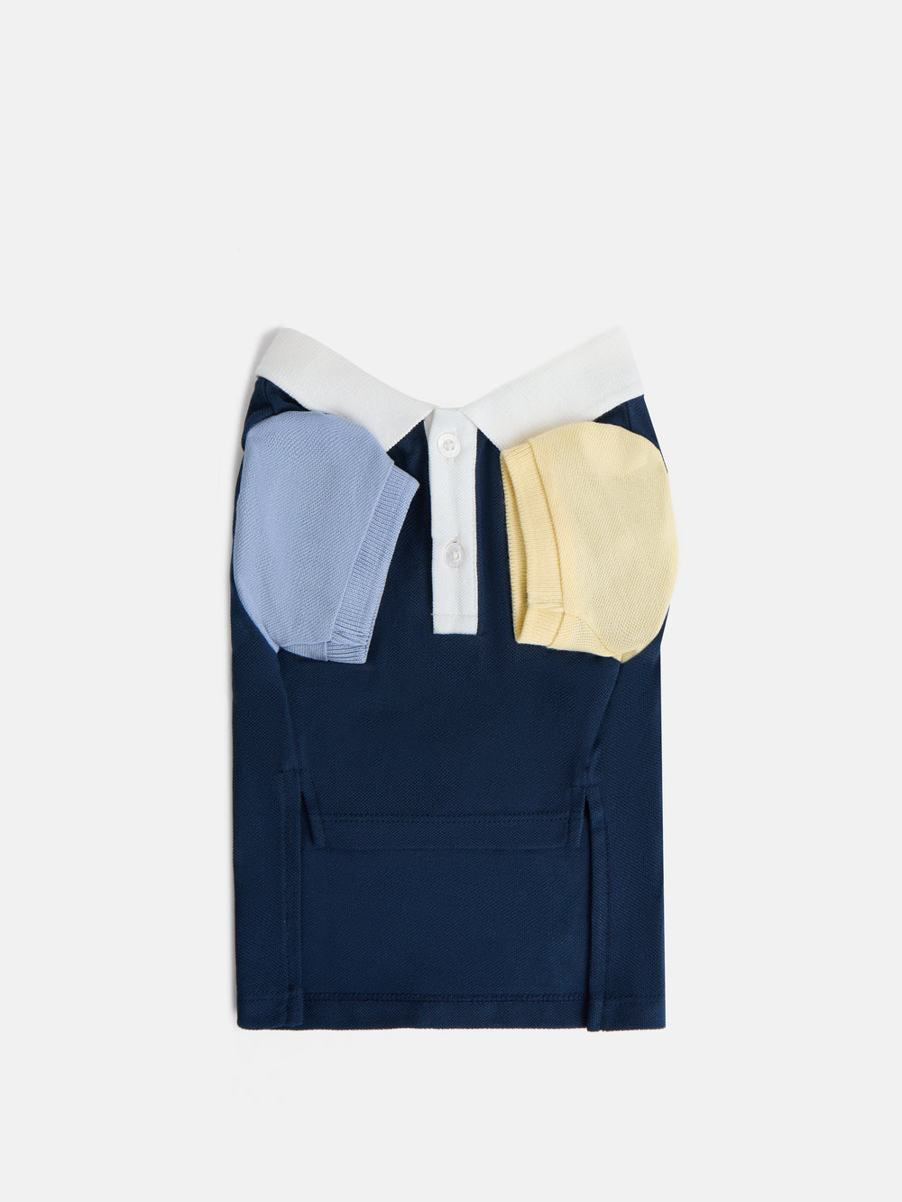 Polo mascotas multicolor azul marino