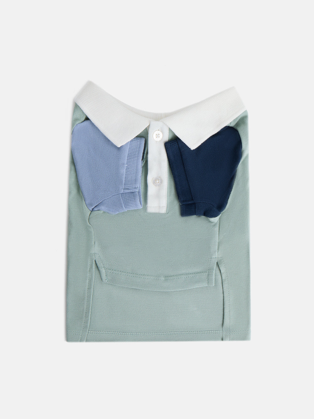 Polo mascotas multicolor verde