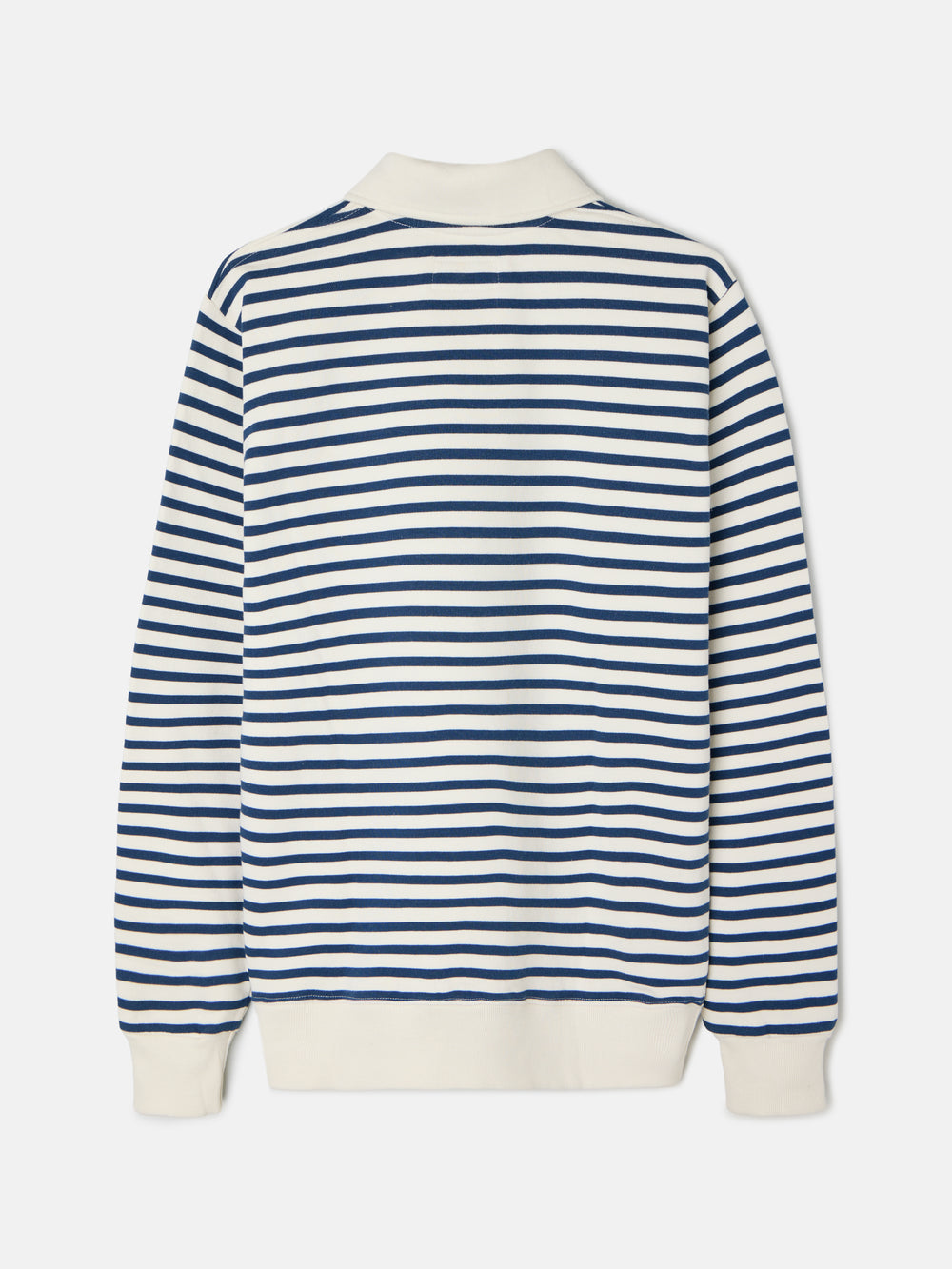 Sudadera media cremallera raya media azul marino