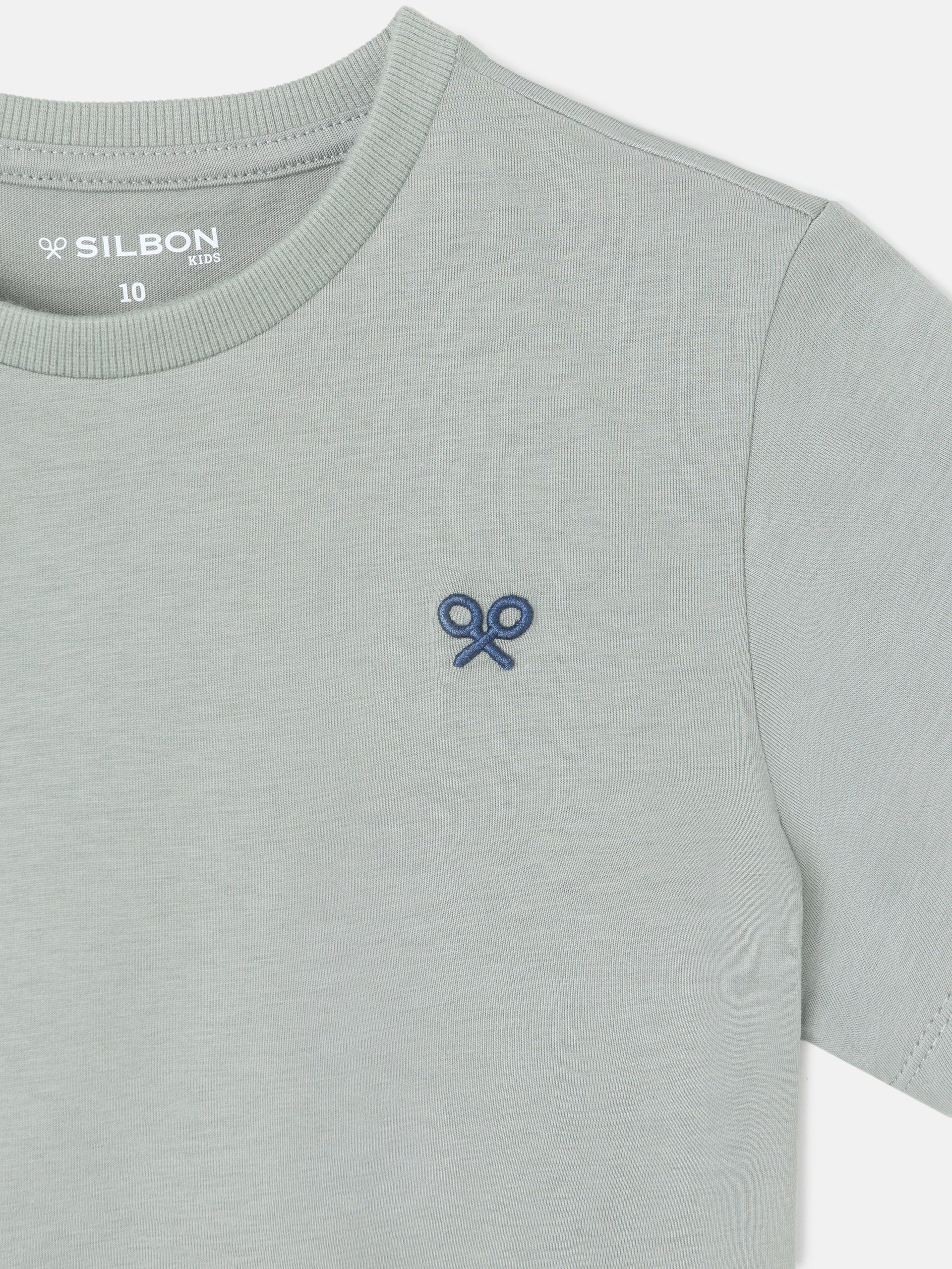 Kids' green minilogo T-shirt