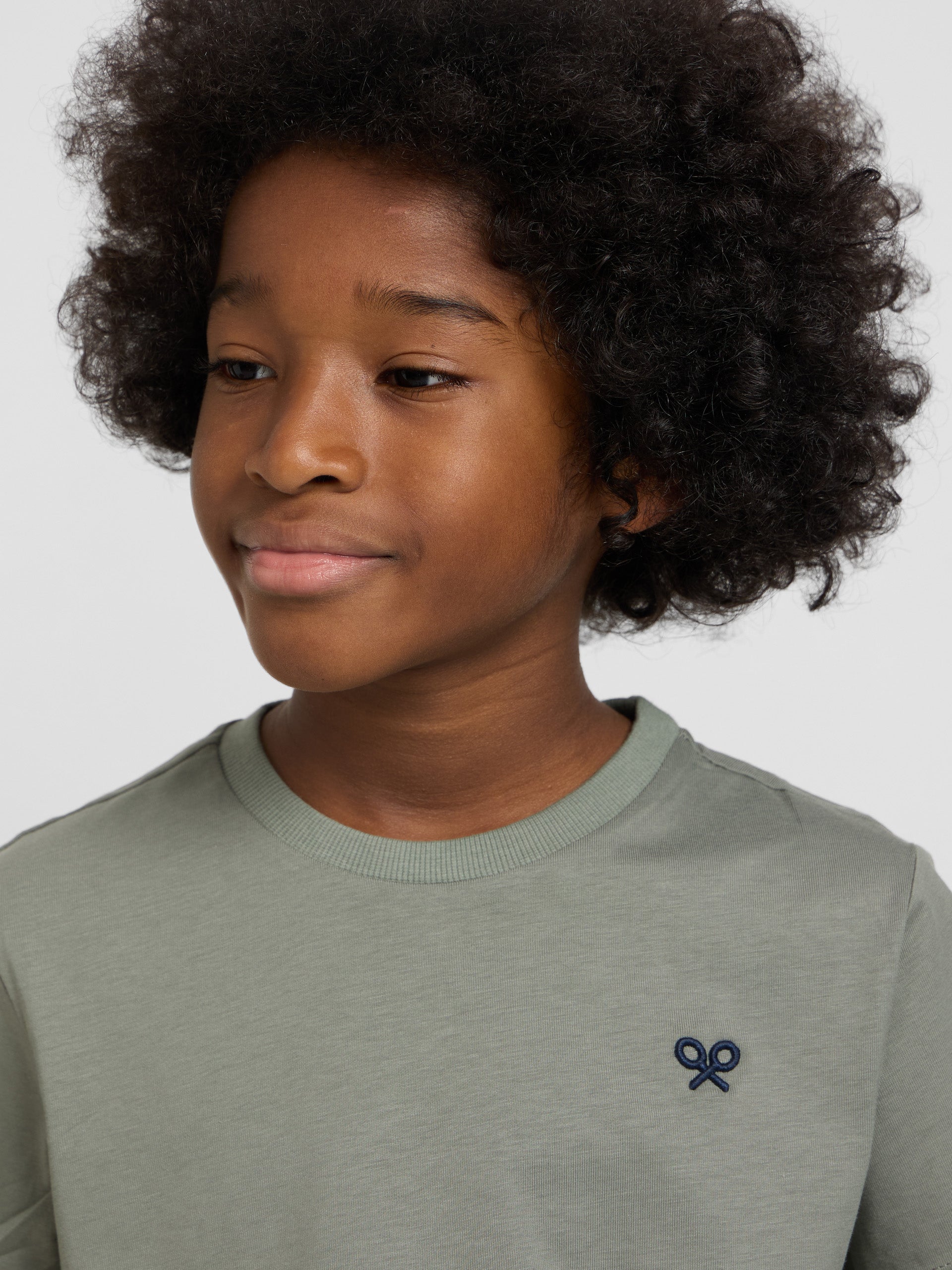 Kids' green minilogo T-shirt