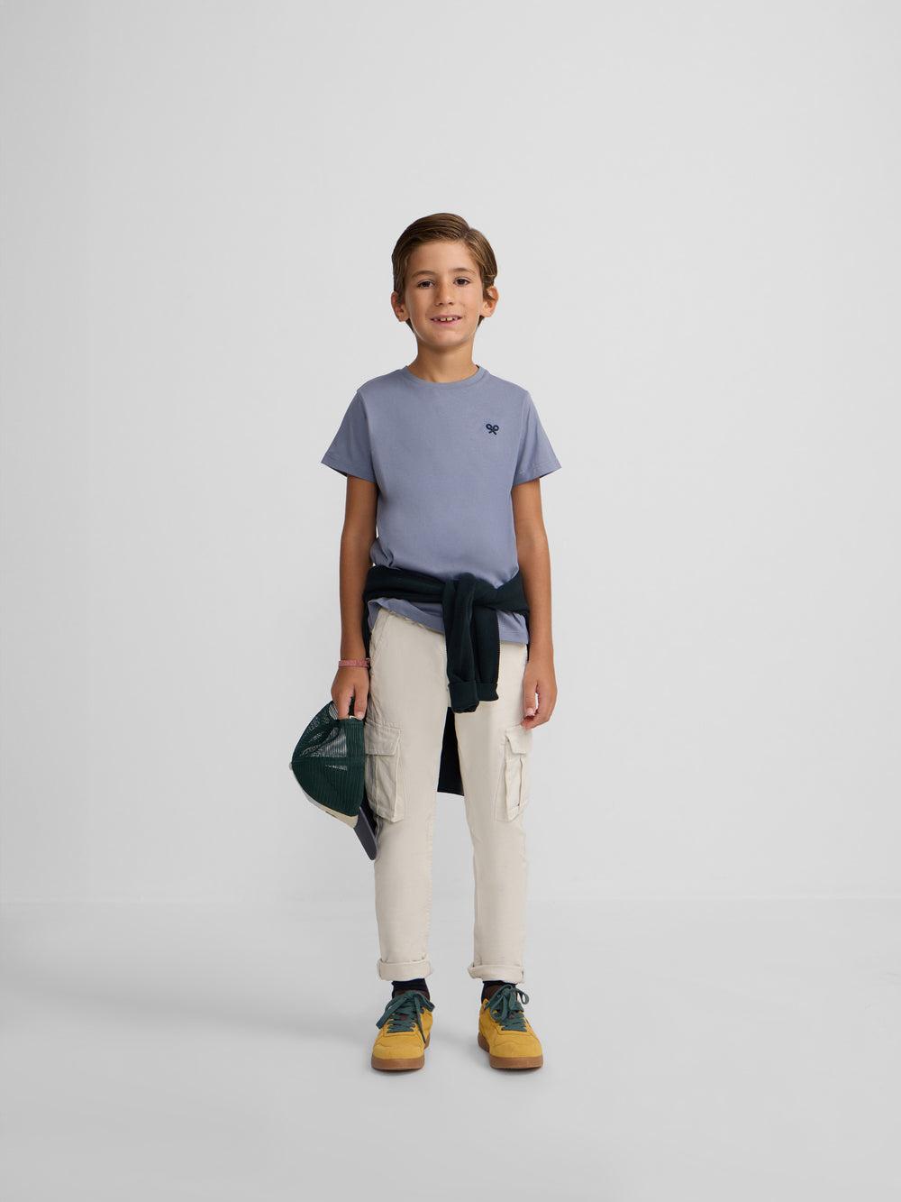 Kids' blue minilogo T-shirt