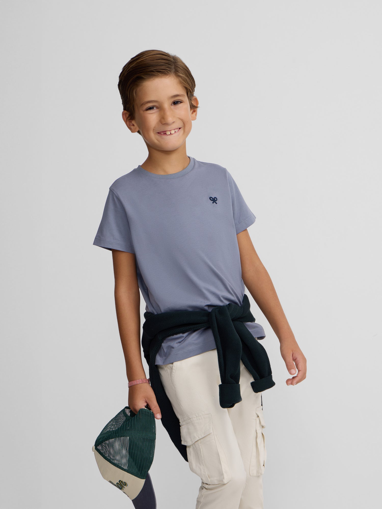 Camiseta kids minilogo azul