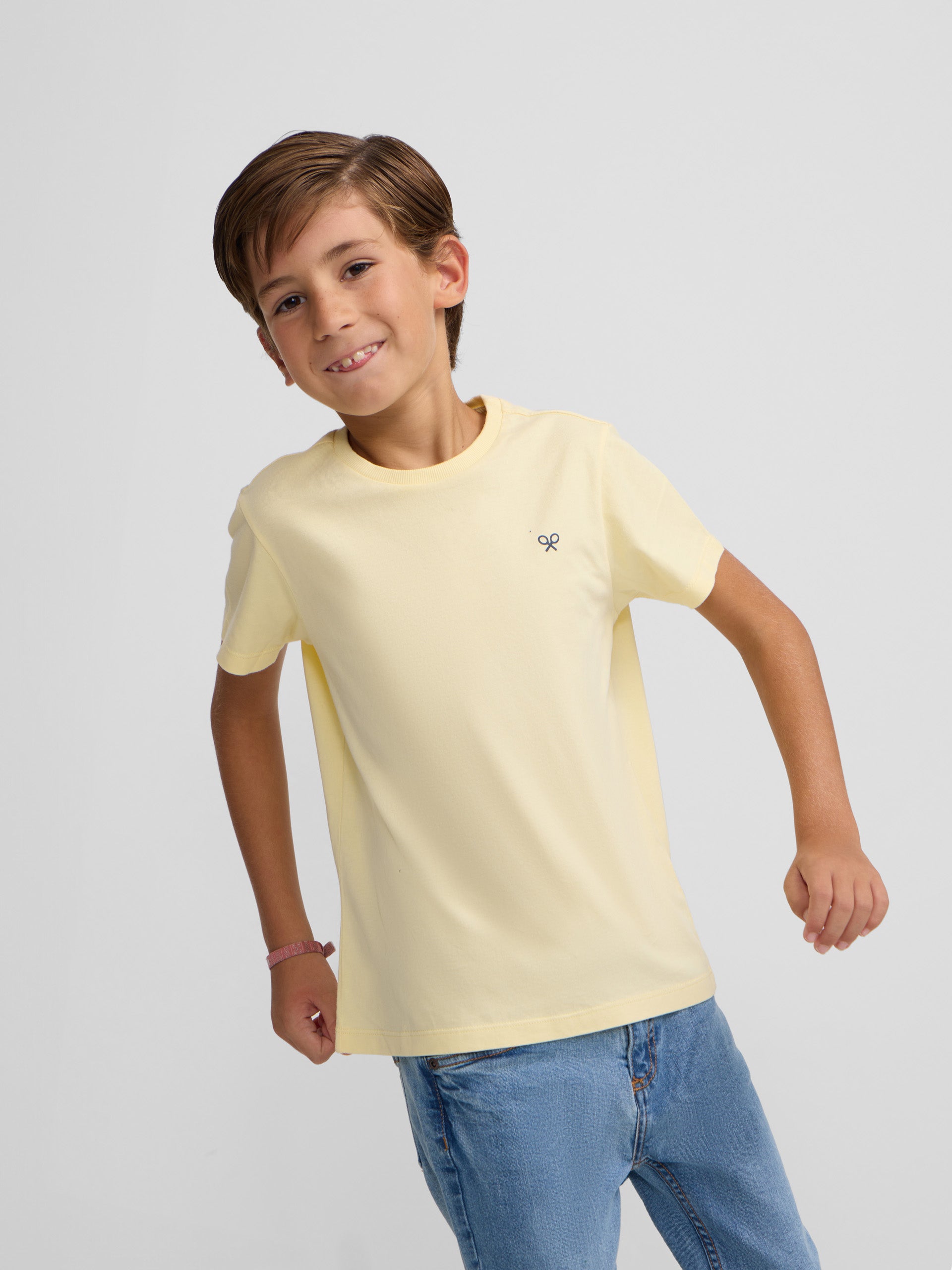 Yellow ethnic kids' t-shirt