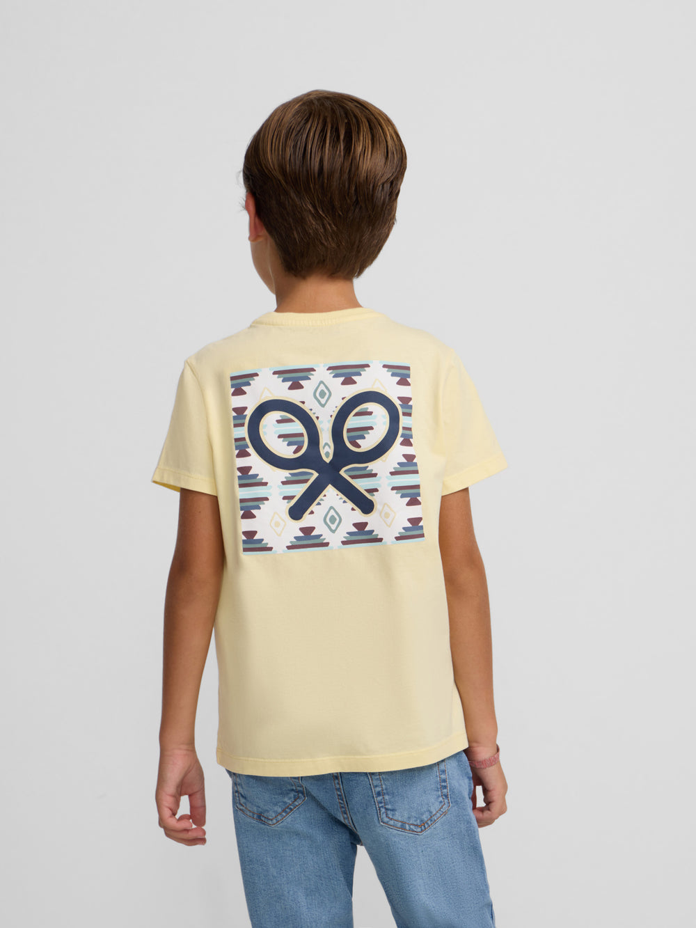 Yellow ethnic kids' t-shirt