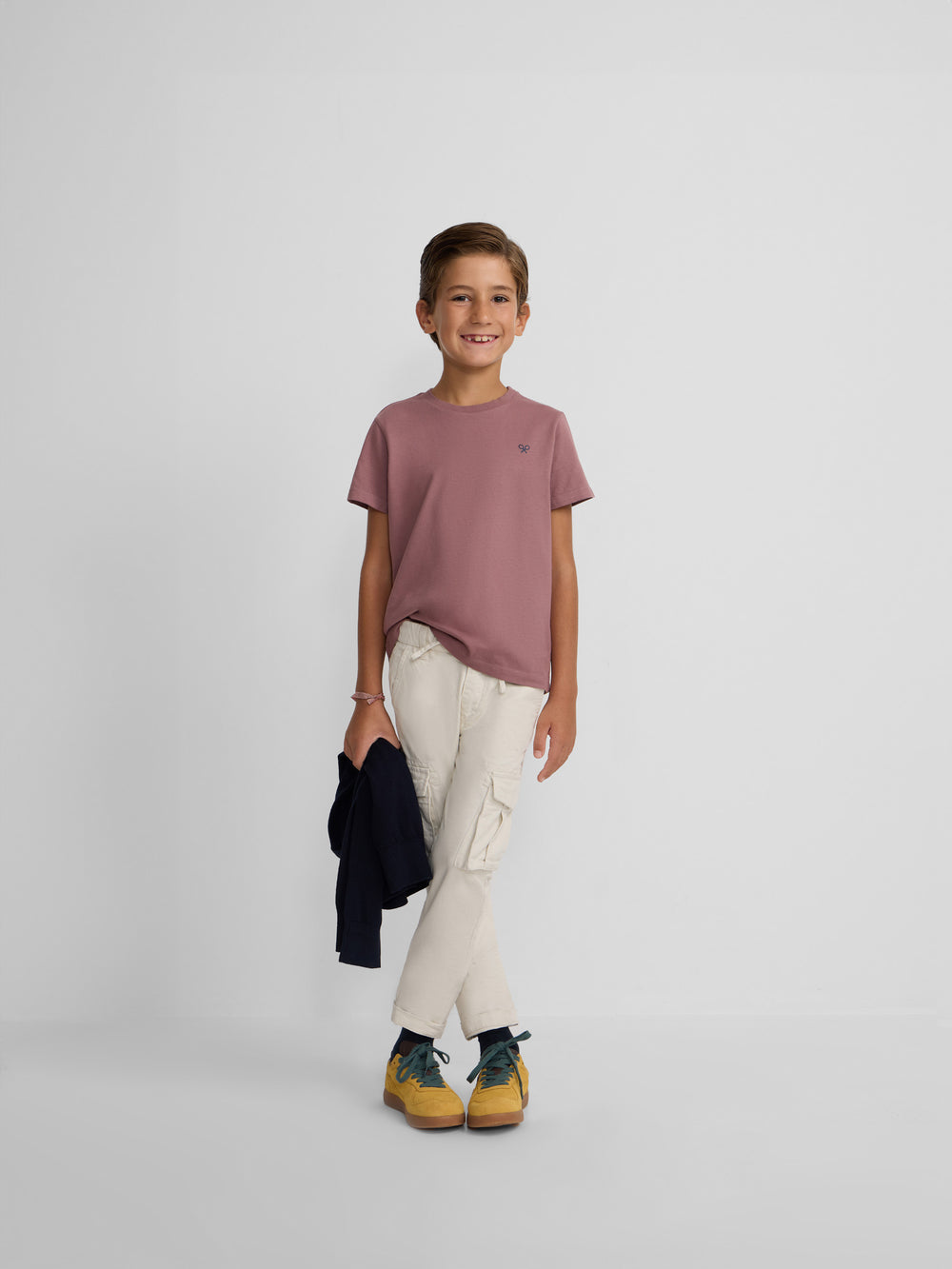 Burgundy ethnic kids' t-shirt