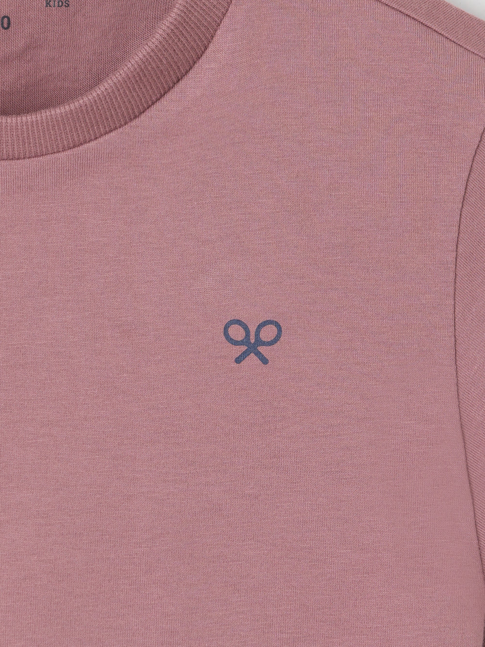 Burgundy ethnic kids' t-shirt