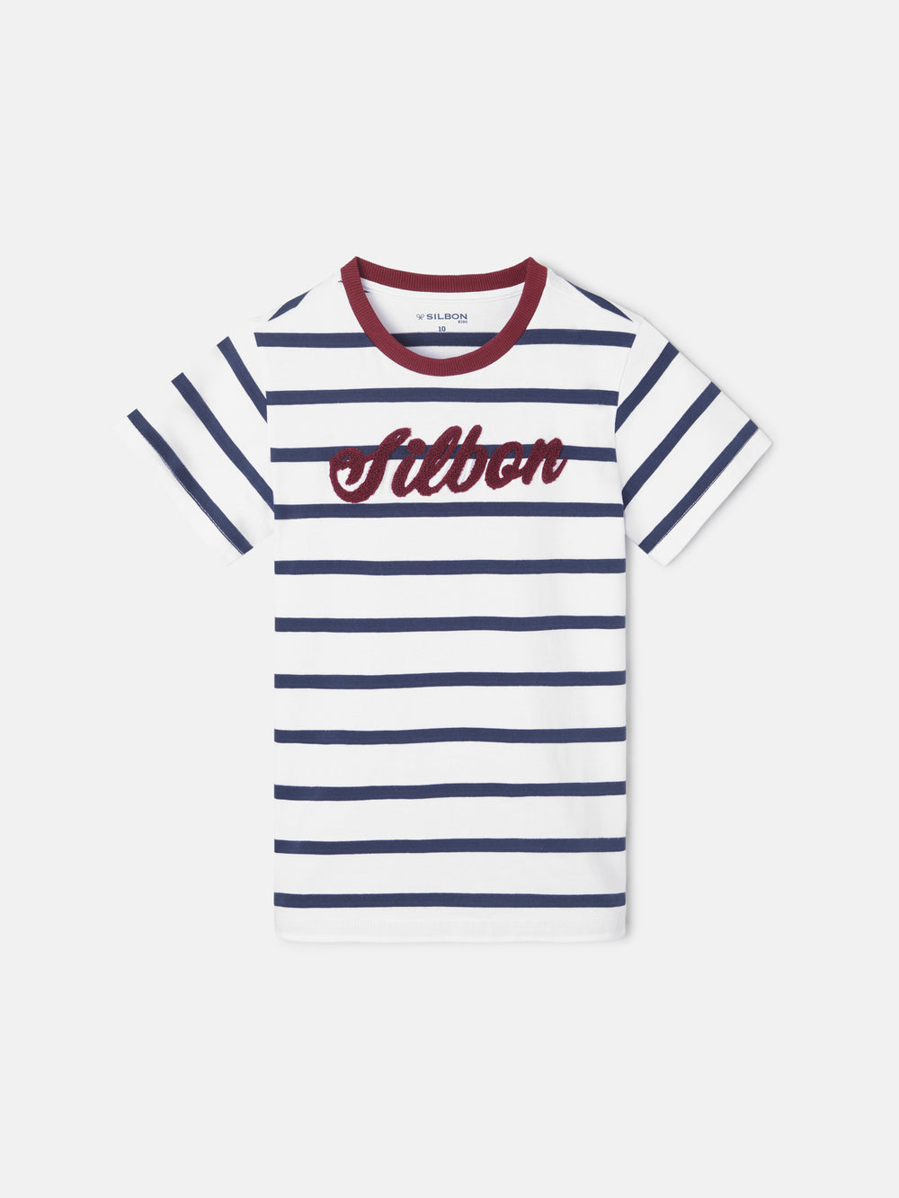 Kids' T-shirt with marine stripes