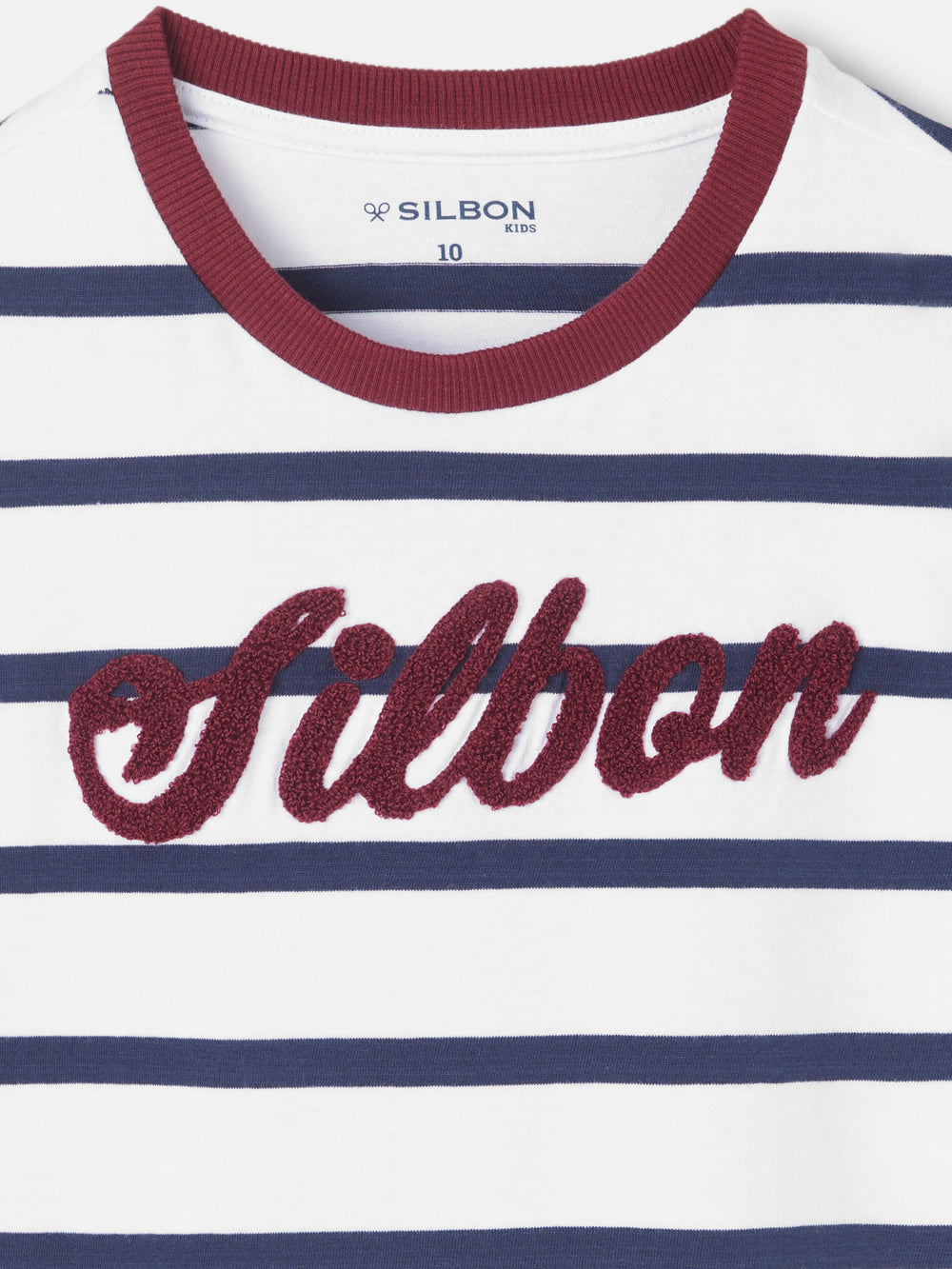 Kids' T-shirt with marine stripes