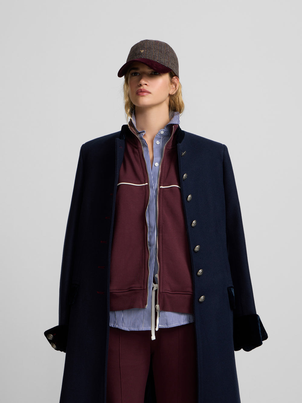 Sweat-shirt de survêtement marron Silbon pour femme