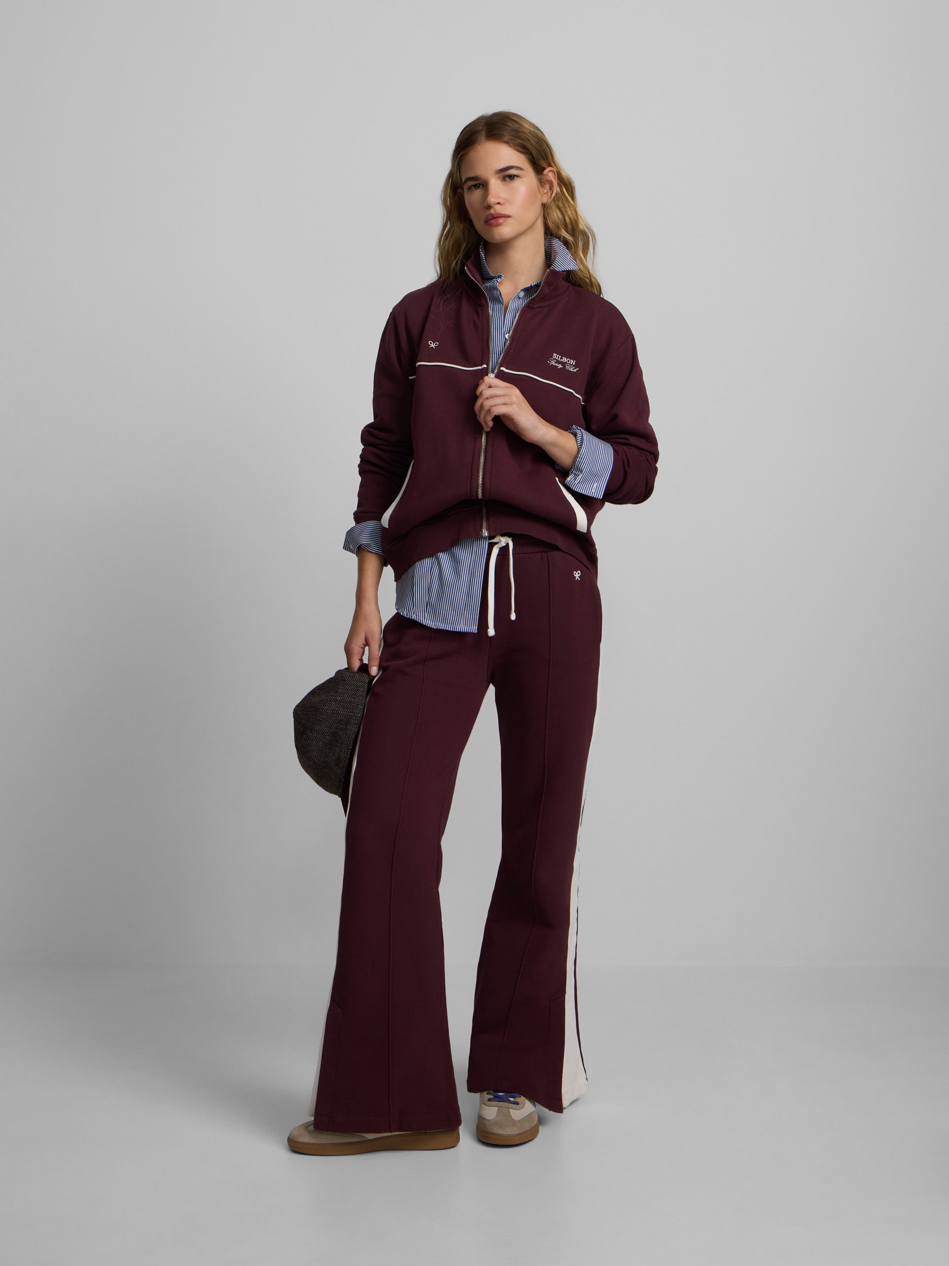 Sudadera chandal silbon woman granate