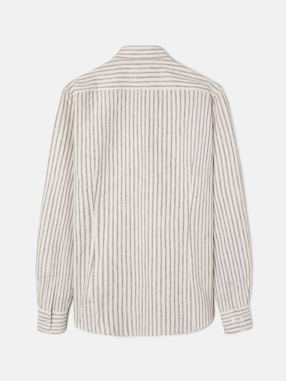 Chemise sport minilogo rayures verticales beige