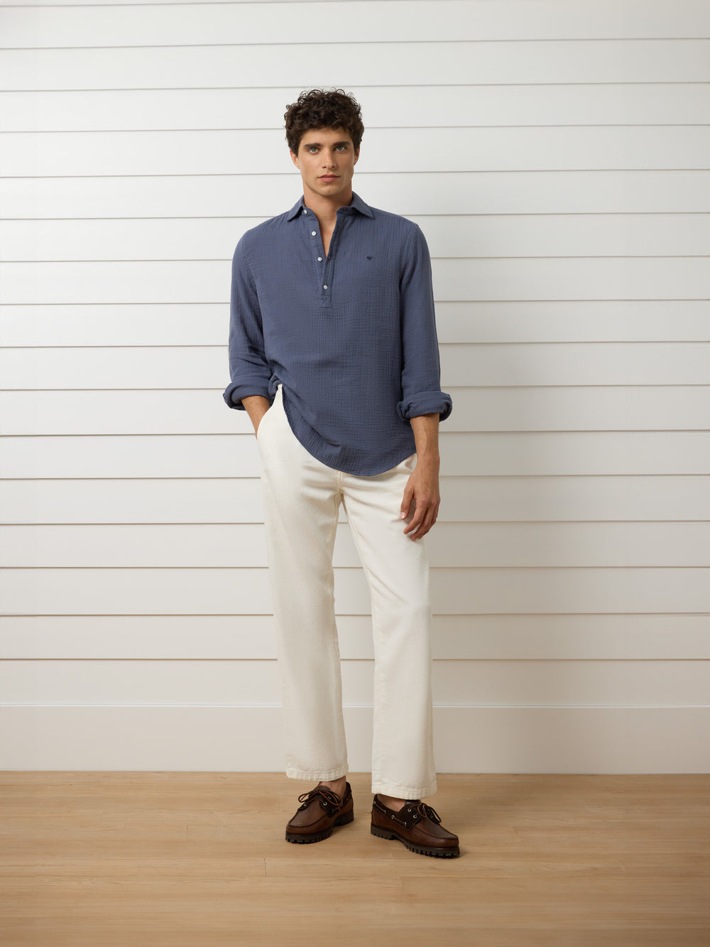 T-shirt minilogo confort bleu indigo