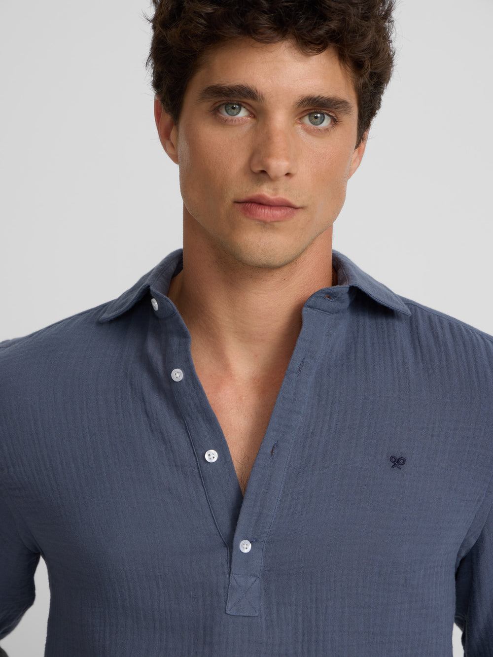 T-shirt minilogo confort bleu indigo